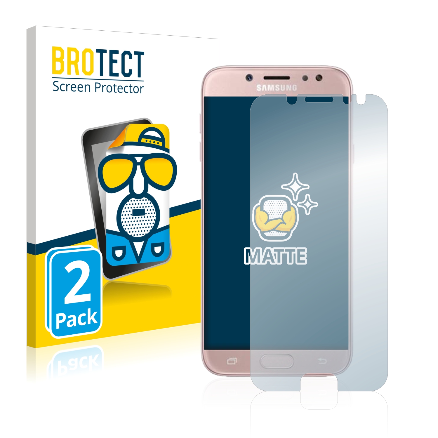 2x BROTECT Entspiegelungs-Folie pro Samsung Galaxy J7 2017