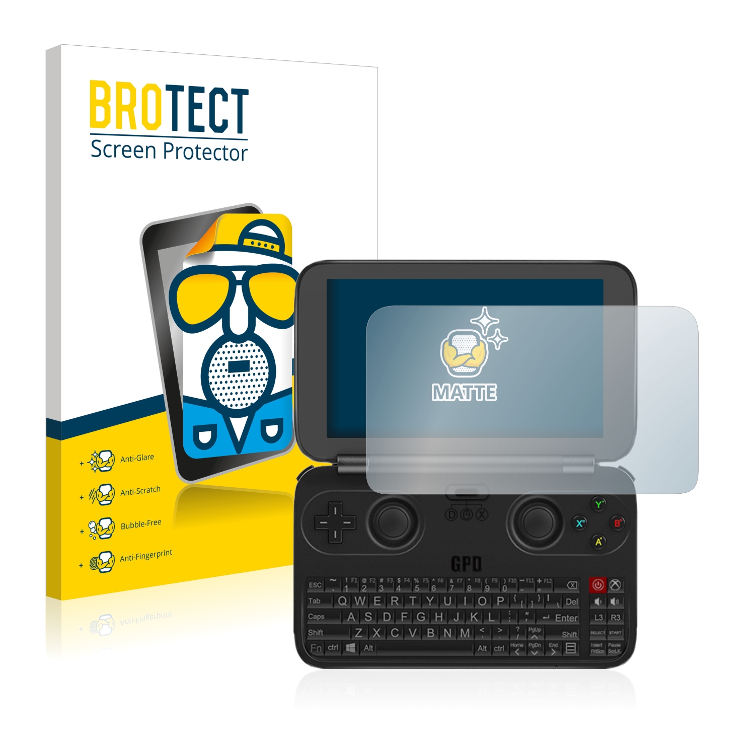 2x BROTECT Entspiegelungs-Folie pro GPD Win Rev 2
