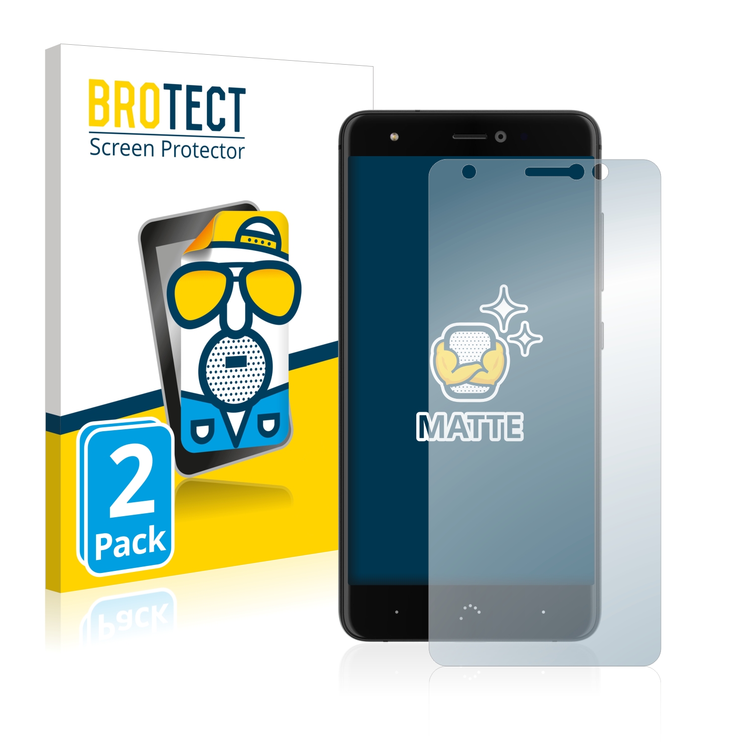 2x BROTECT Entspiegelungs-Folie pro BQ Aquaris X