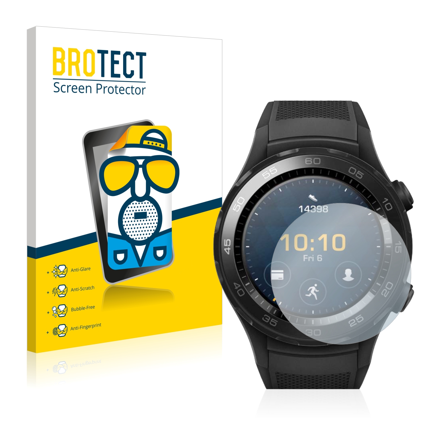 2x BROTECT Entspiegelungs-Folie pro Huawei Watch 2 2017