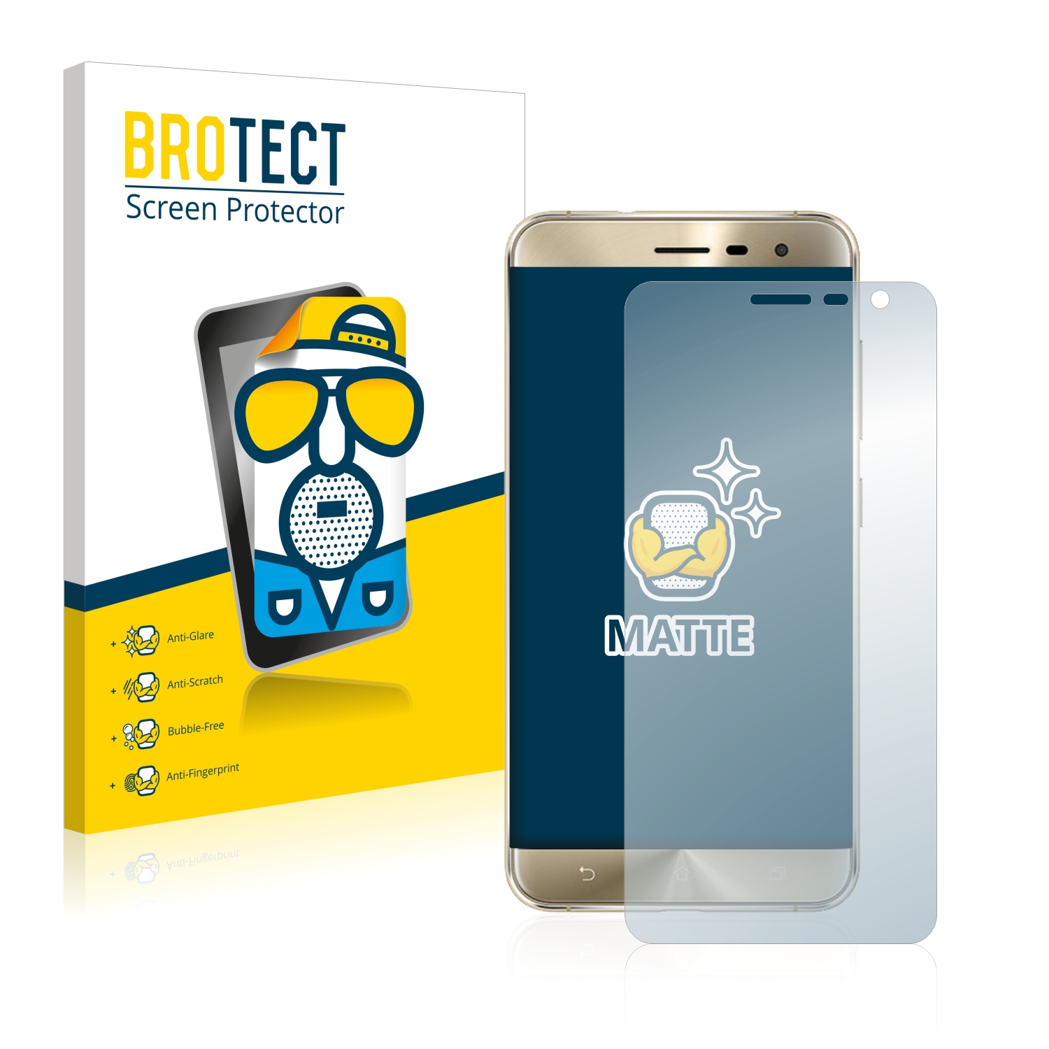 2x BROTECT Entspiegelungs-Folie pro ASUS ZenFone 3 ZE552KL