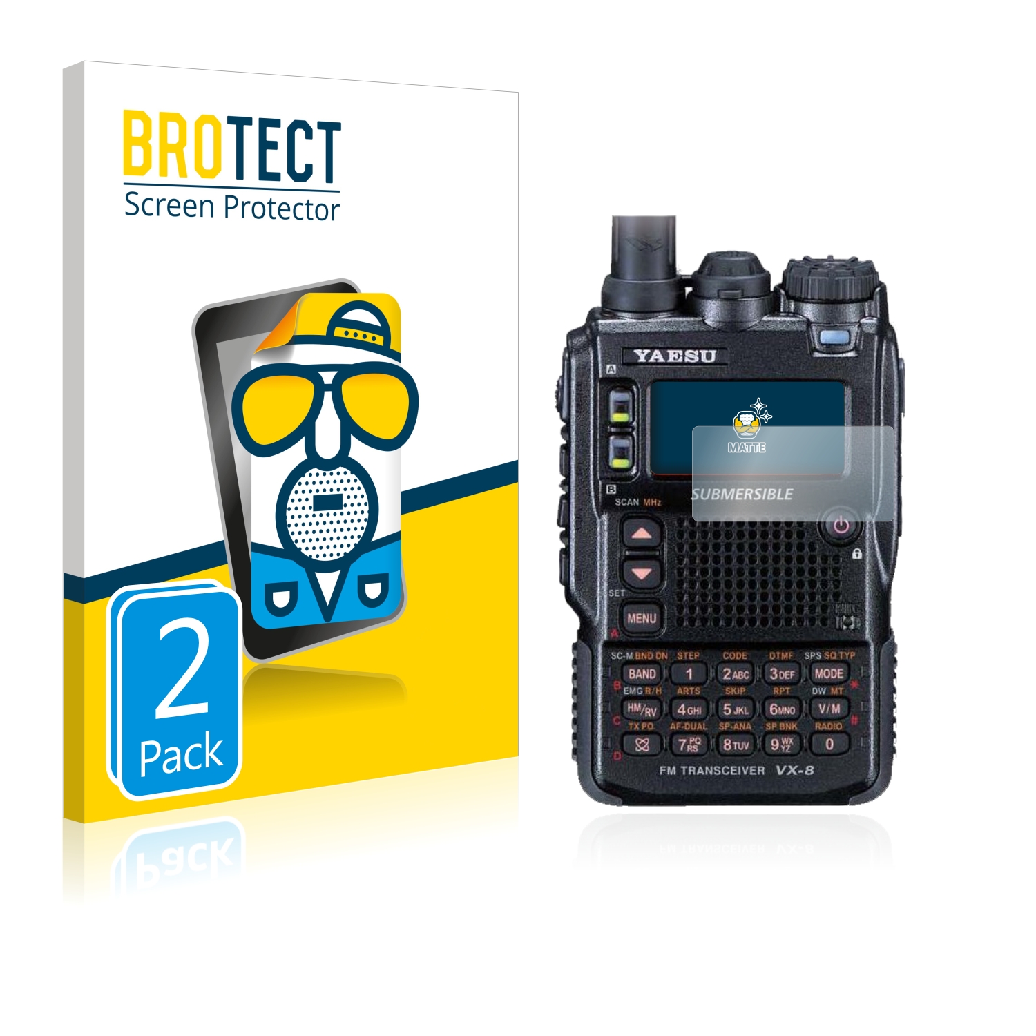 2x BROTECT Entspiegelungs-Folie pro Yaesu VX-8DE