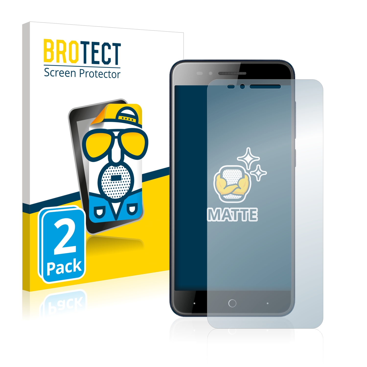 2x BROTECT Entspiegelungs-Folie pro ZTE Blade A612