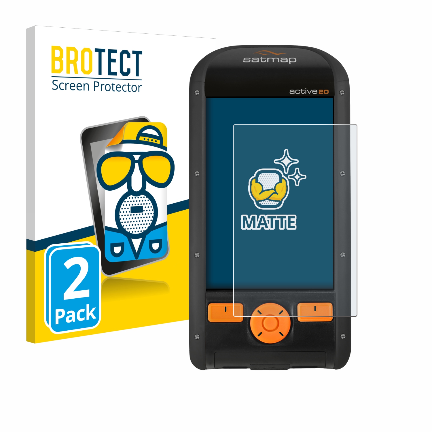 2x BROTECT Entspiegelungs-Folie pro Satmap Active 20