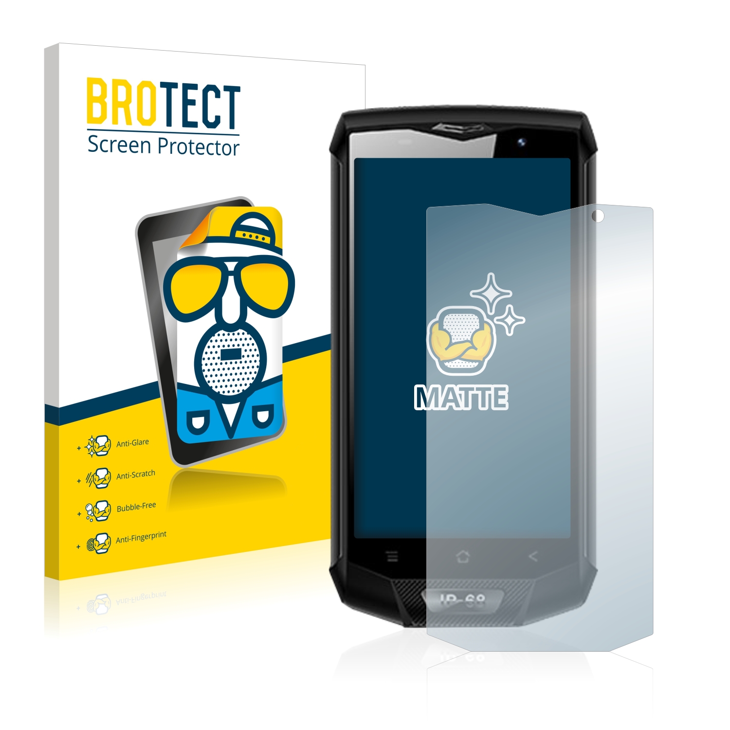2x BROTECT Entspiegelungs-Folie pro Blackview BV8000 Pro