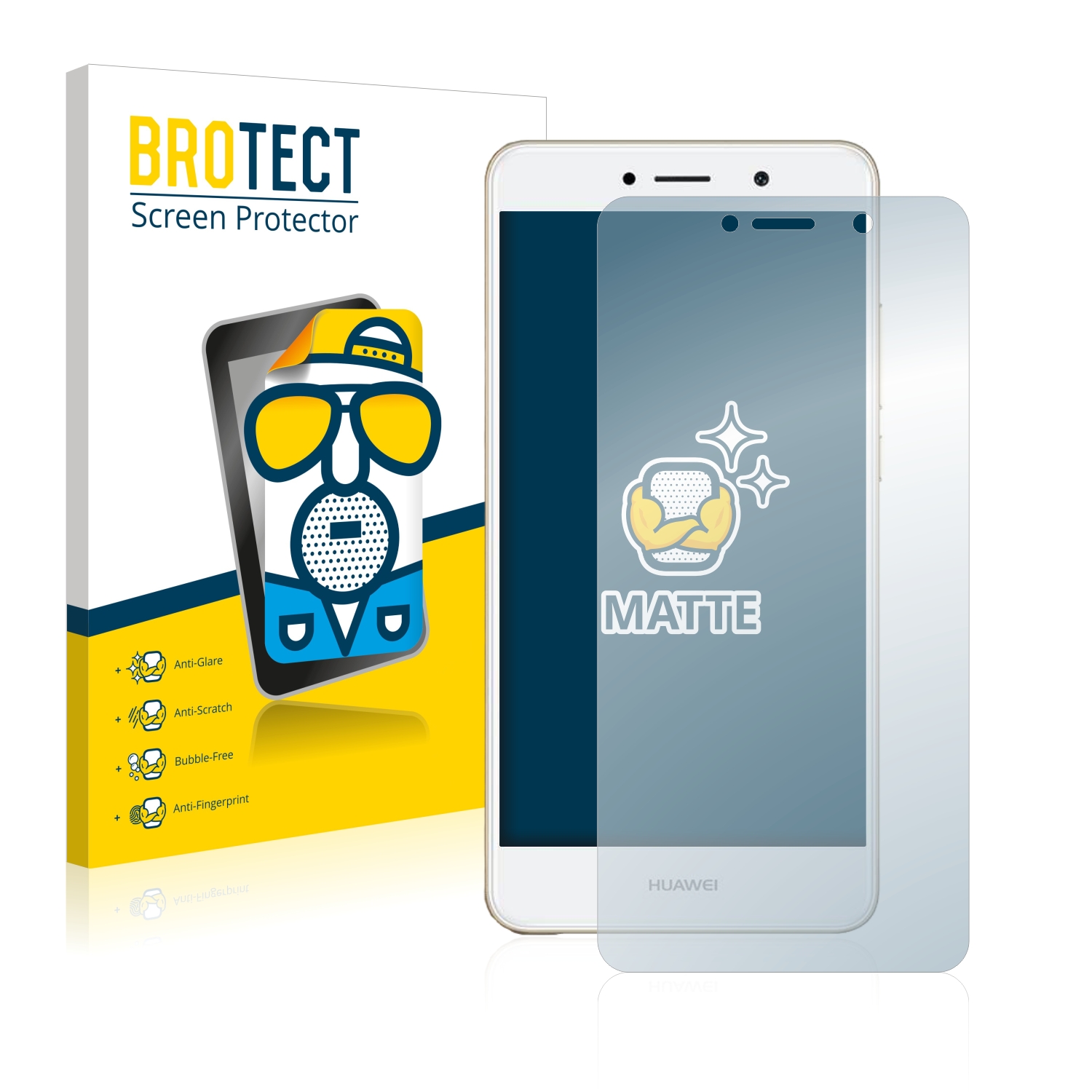 2x BROTECT Entspiegelungs-Folie pro Huawei Y7 Prime 2017