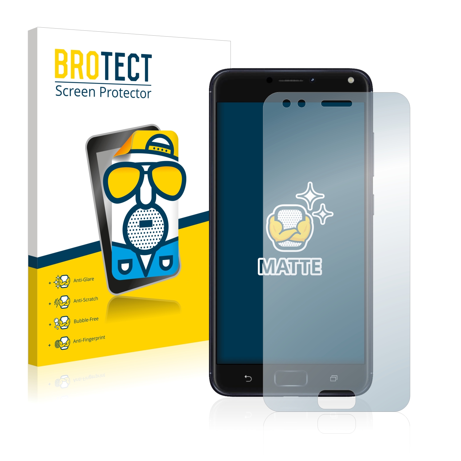 2x BROTECT Entspiegelungs-Folie pro ASUS ZenFone 4 ZE554KL