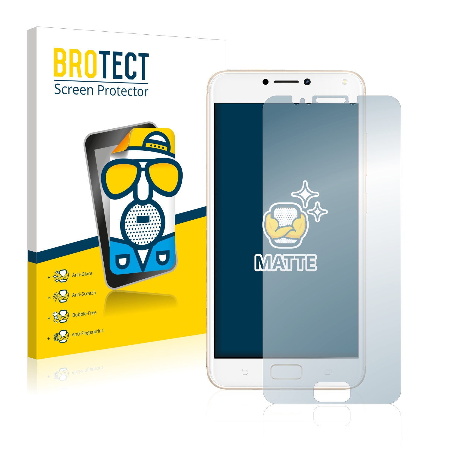 2x BROTECT Entspiegelungs-Folie pro ASUS ZenFone 4 Max ZC520KL