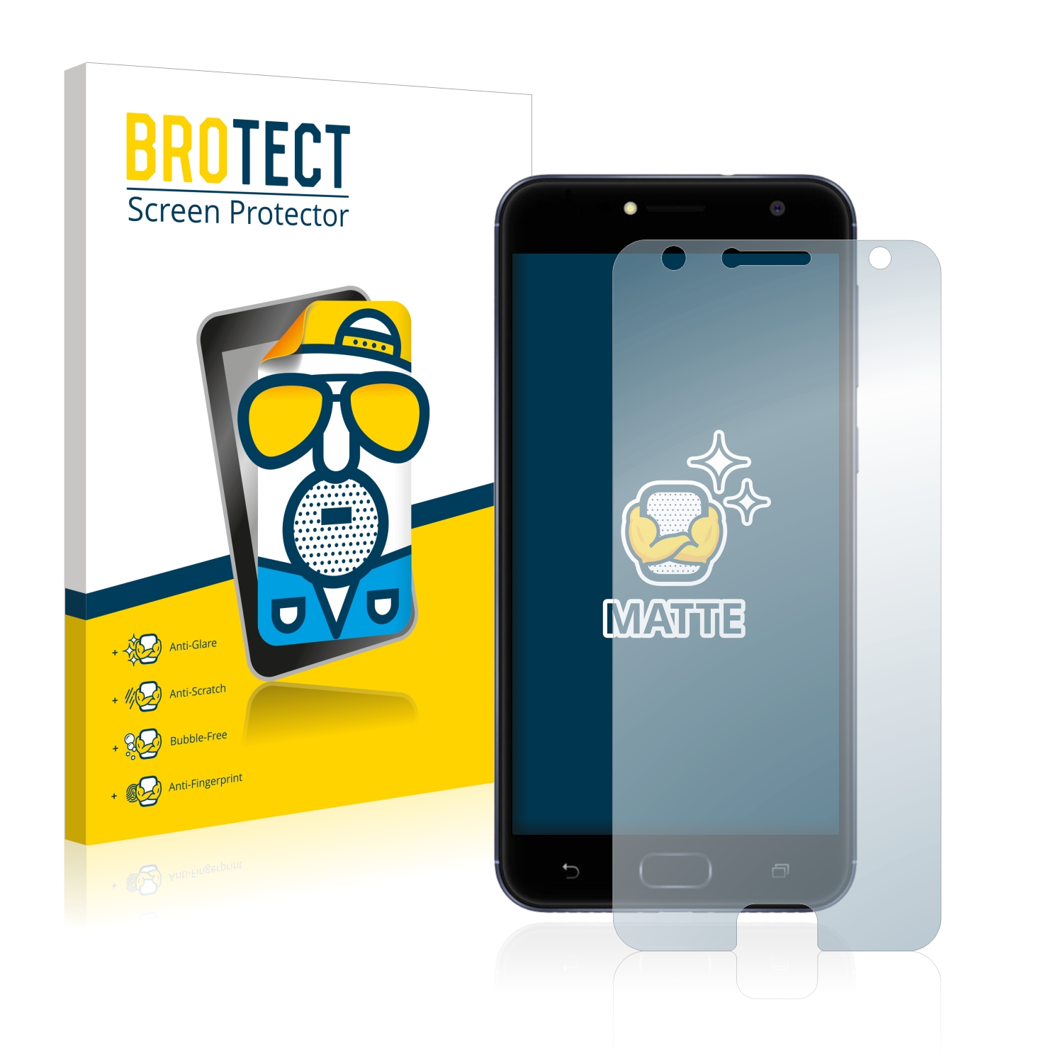 2x BROTECT Entspiegelungs-Folie pro ASUS ZenFone 4 Selfie ZD553KL