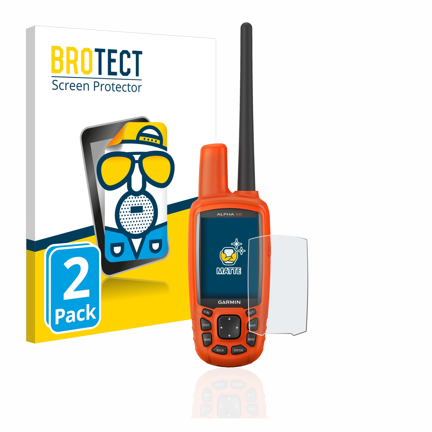 2x BROTECT Entspiegelungs-Folie pro Garmin Atemos 50