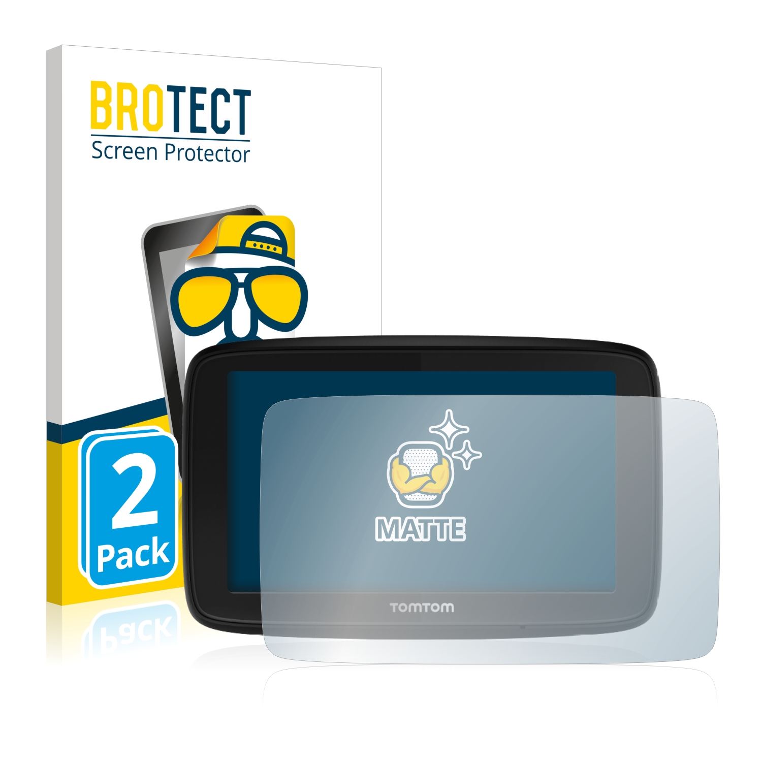 2x BROTECT Entspiegelungs-Folie pro TomTom Via 53