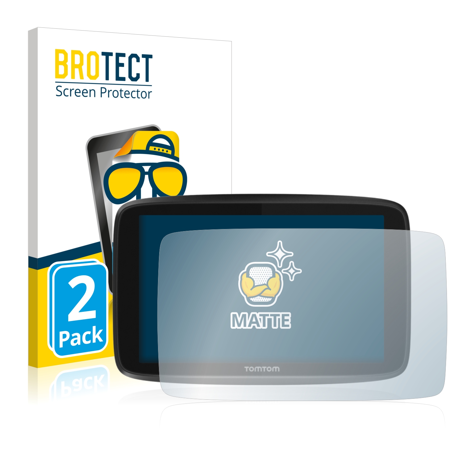 2x BROTECT Entspiegelungs-Folie pro TomTom GO 6250