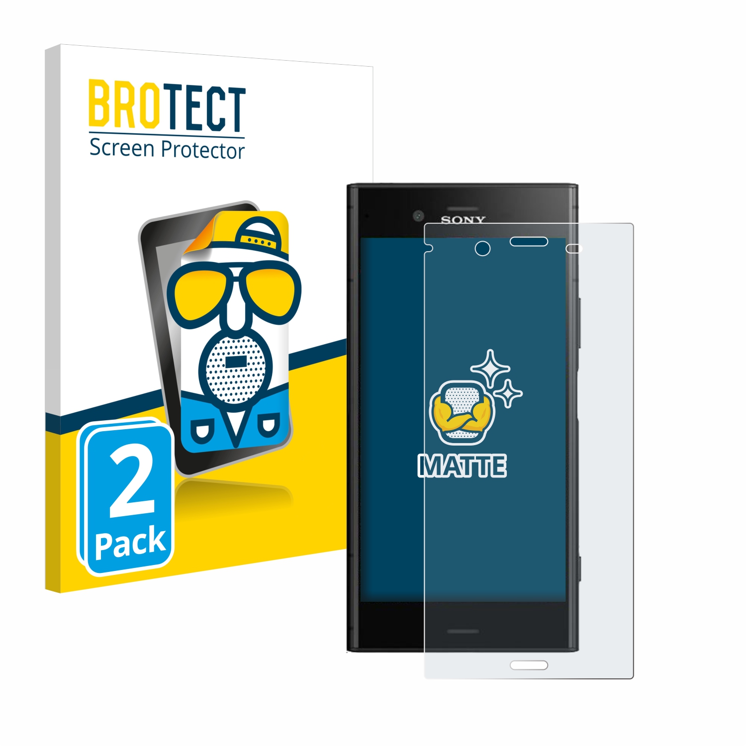 2x BROTECT Entspiegelungs-Folie pro Sony Xperia XZ1