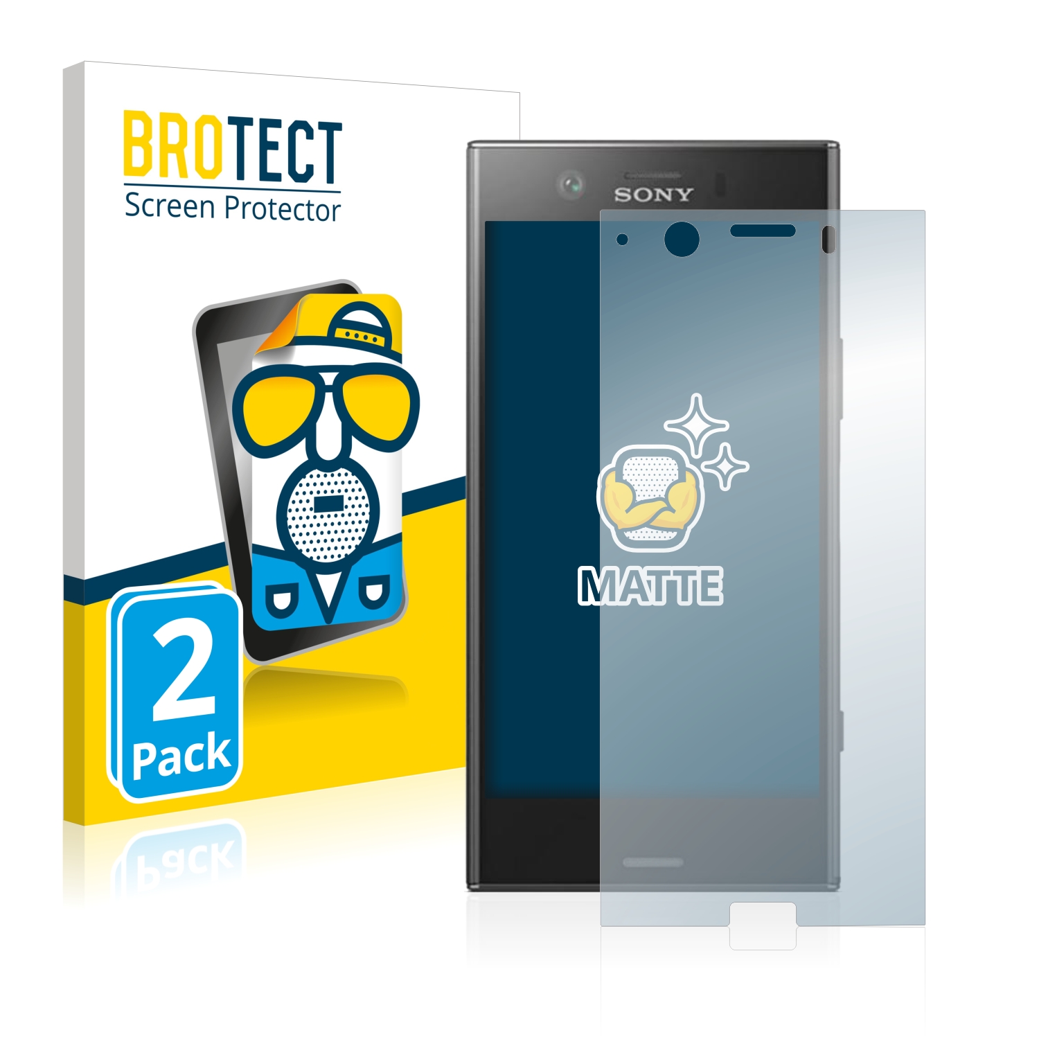 2x BROTECT Entspiegelungs-Folie pro Sony Xperia XZ1 Compact