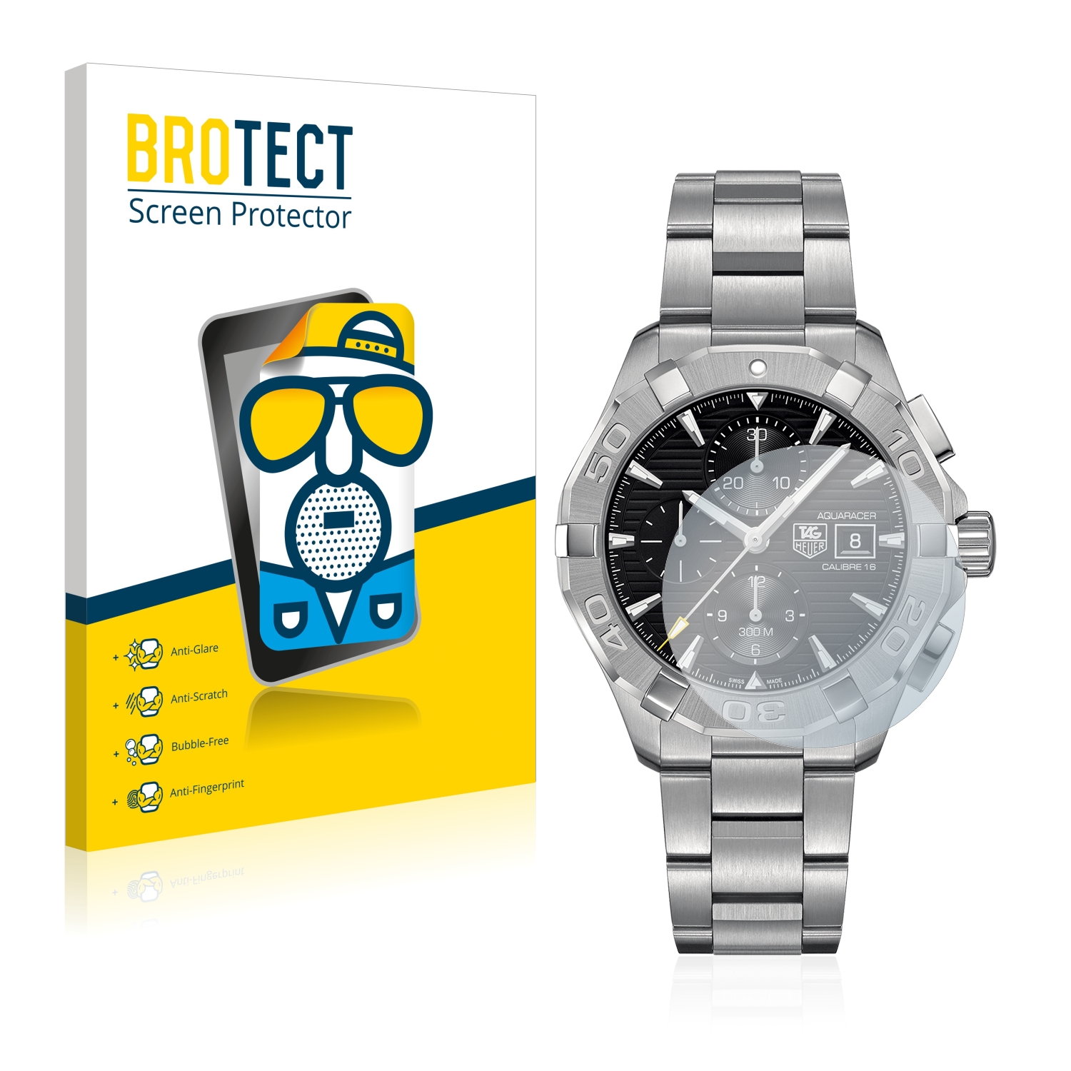 2x BROTECT Entspiegelungs-Folie pro TAG Heuer Aquaracer (43 mm)