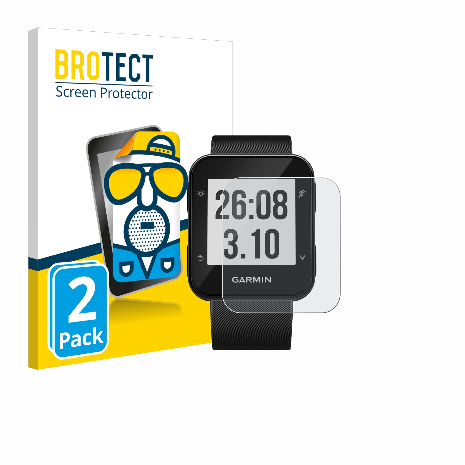 2x BROTECT Entspiegelungs-Folie pro Garmin Forerunner 30