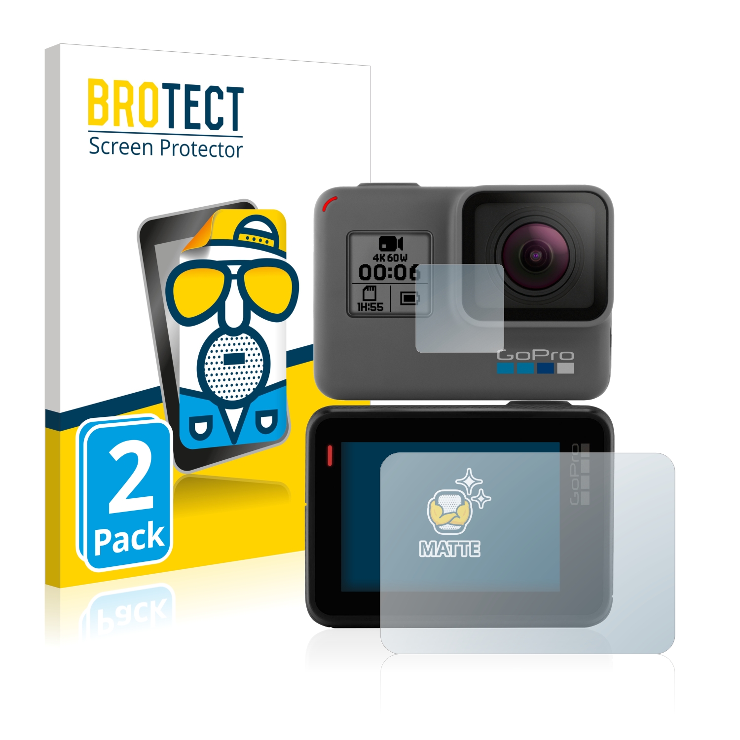 2x BROTECT Entspiegelungs-Folie pro GoPro Hero 6 Black