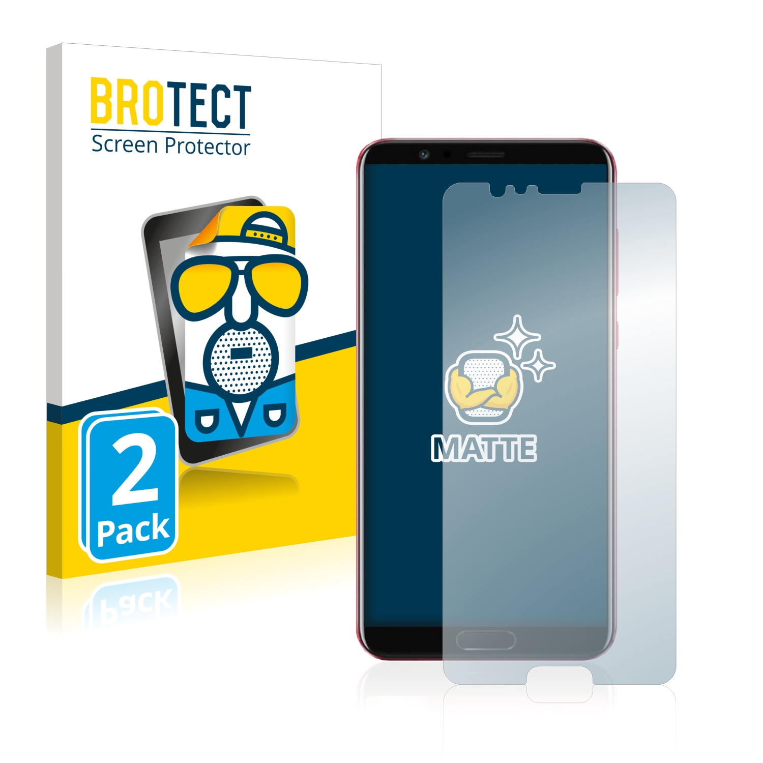 2x BROTECT Entspiegelungs-Folie pro Honor View 10