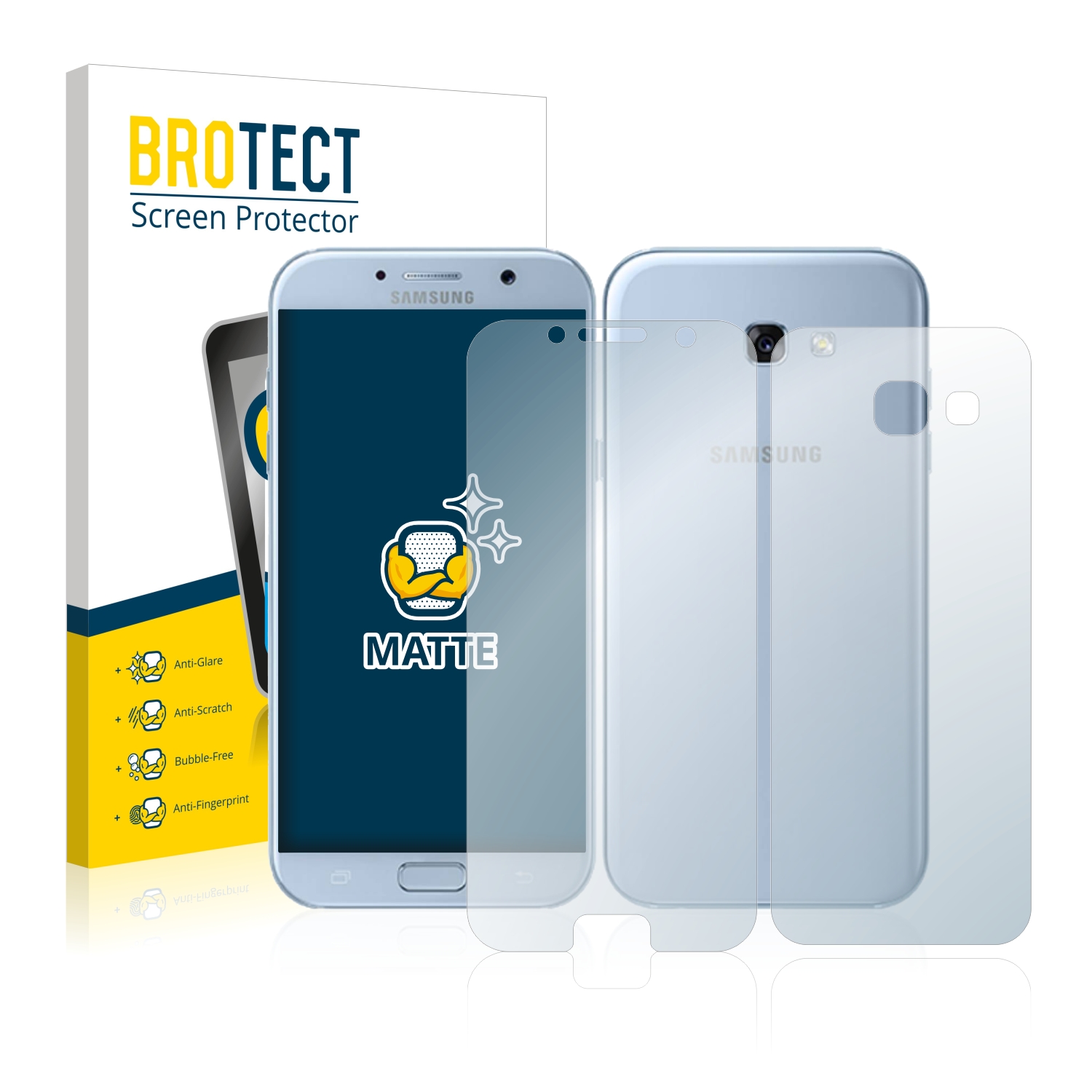2x BROTECT Entspiegelungs-Folie pro Samsung Galaxy A5 2017 (displej+zadní strana)