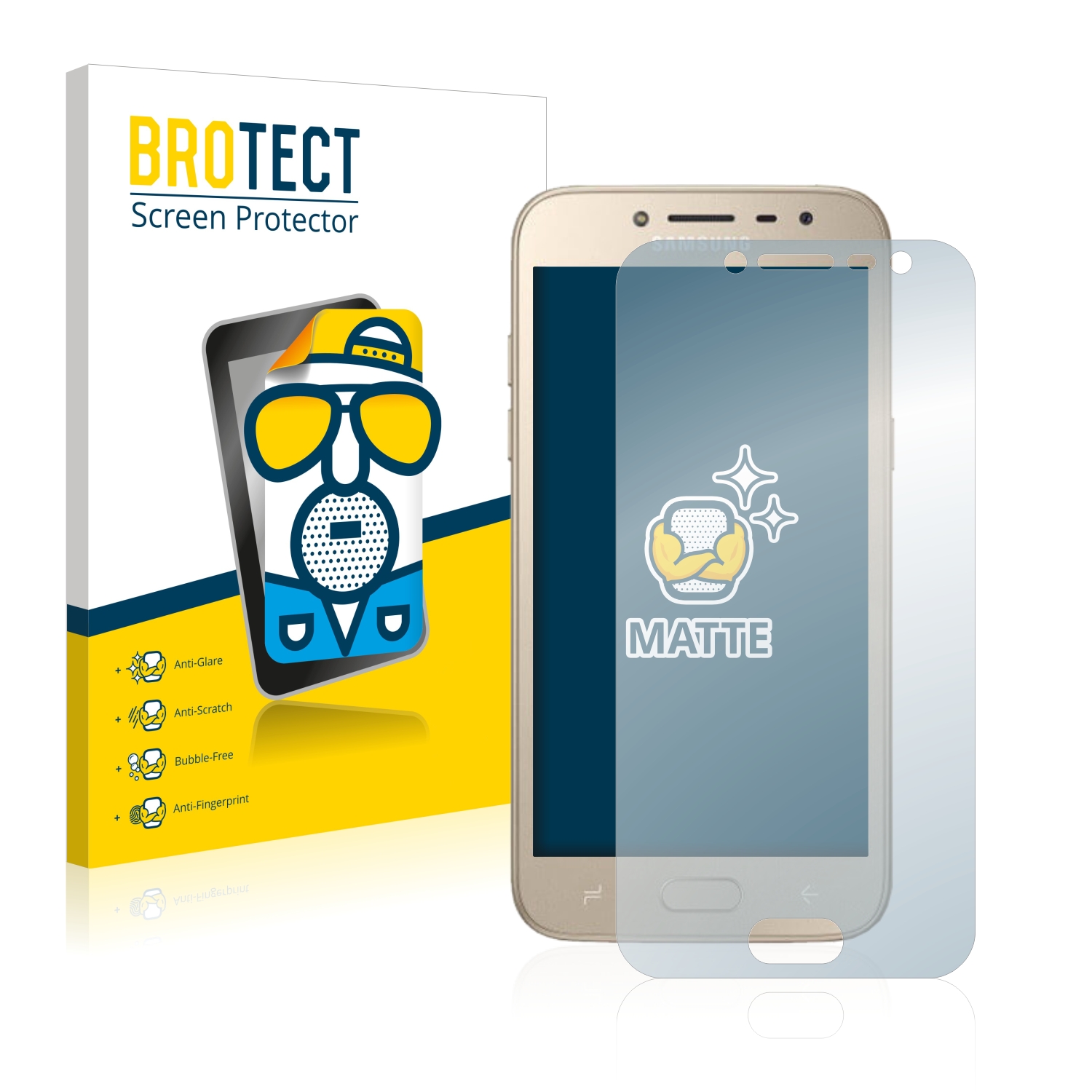 2x BROTECT Entspiegelungs-Folie pro Samsung Galaxy J2 Pro 2018