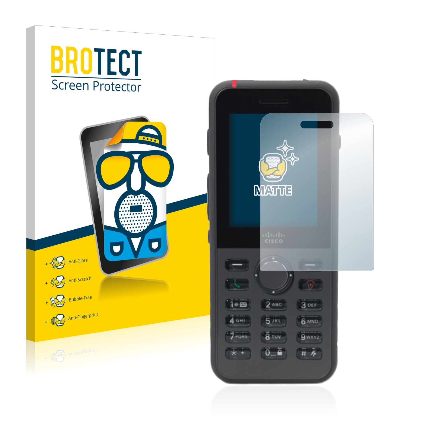 2x BROTECT Entspiegelungs-Folie pro Cisco IP Phone 8821