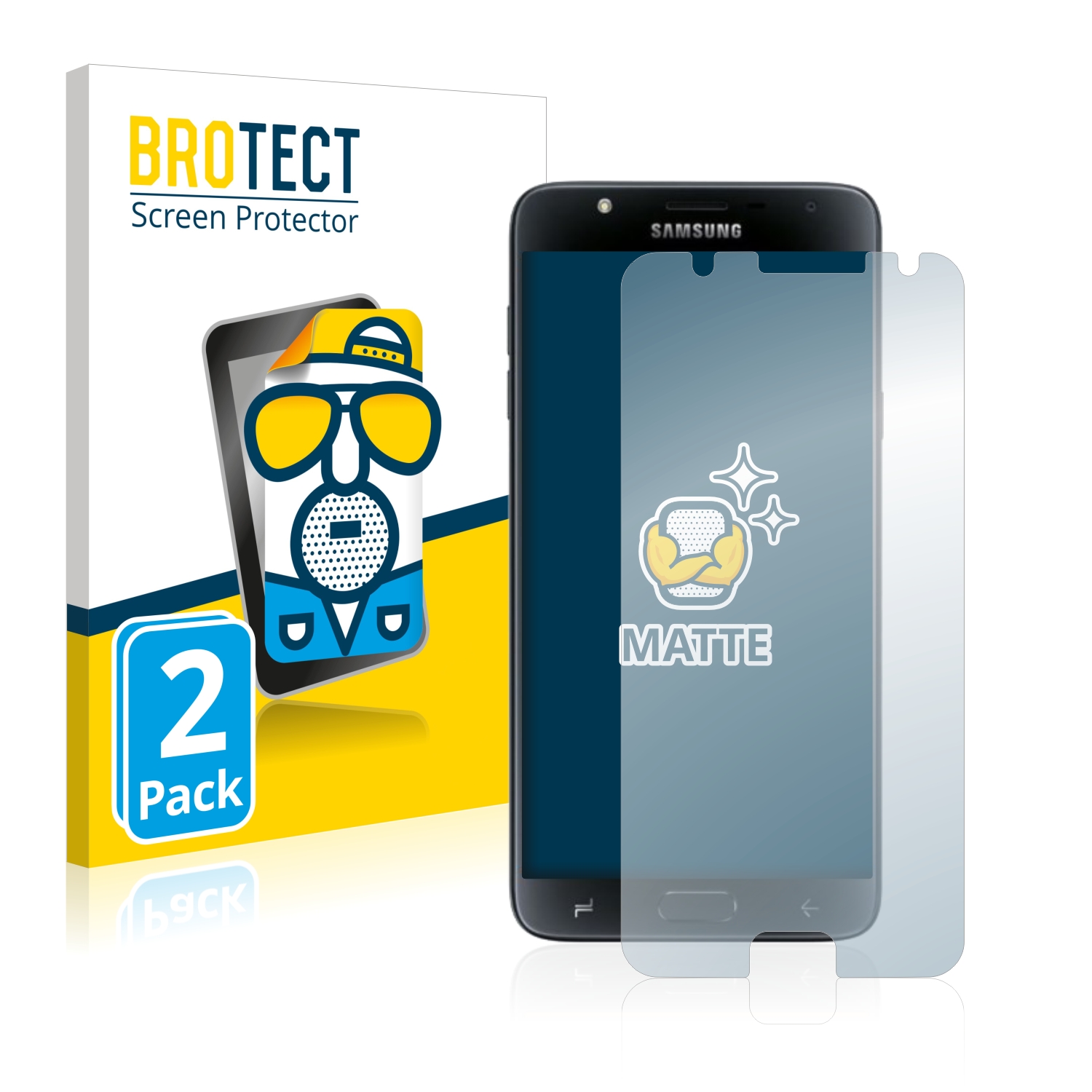 2x BROTECT Entspiegelungs-Folie pro Samsung Galaxy J7 Duo 2018