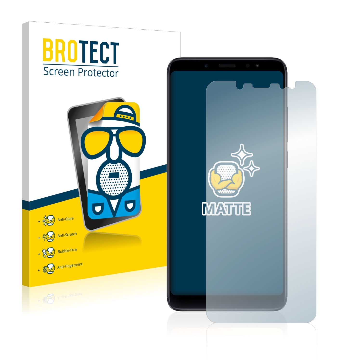 2x BROTECT Entspiegelungs-Folie pro Xiaomi Redmi Note 5