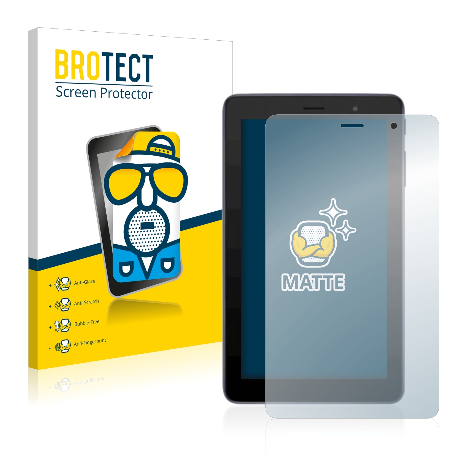 2x BROTECT Entspiegelungs-Folie pro Alcatel 1T 7