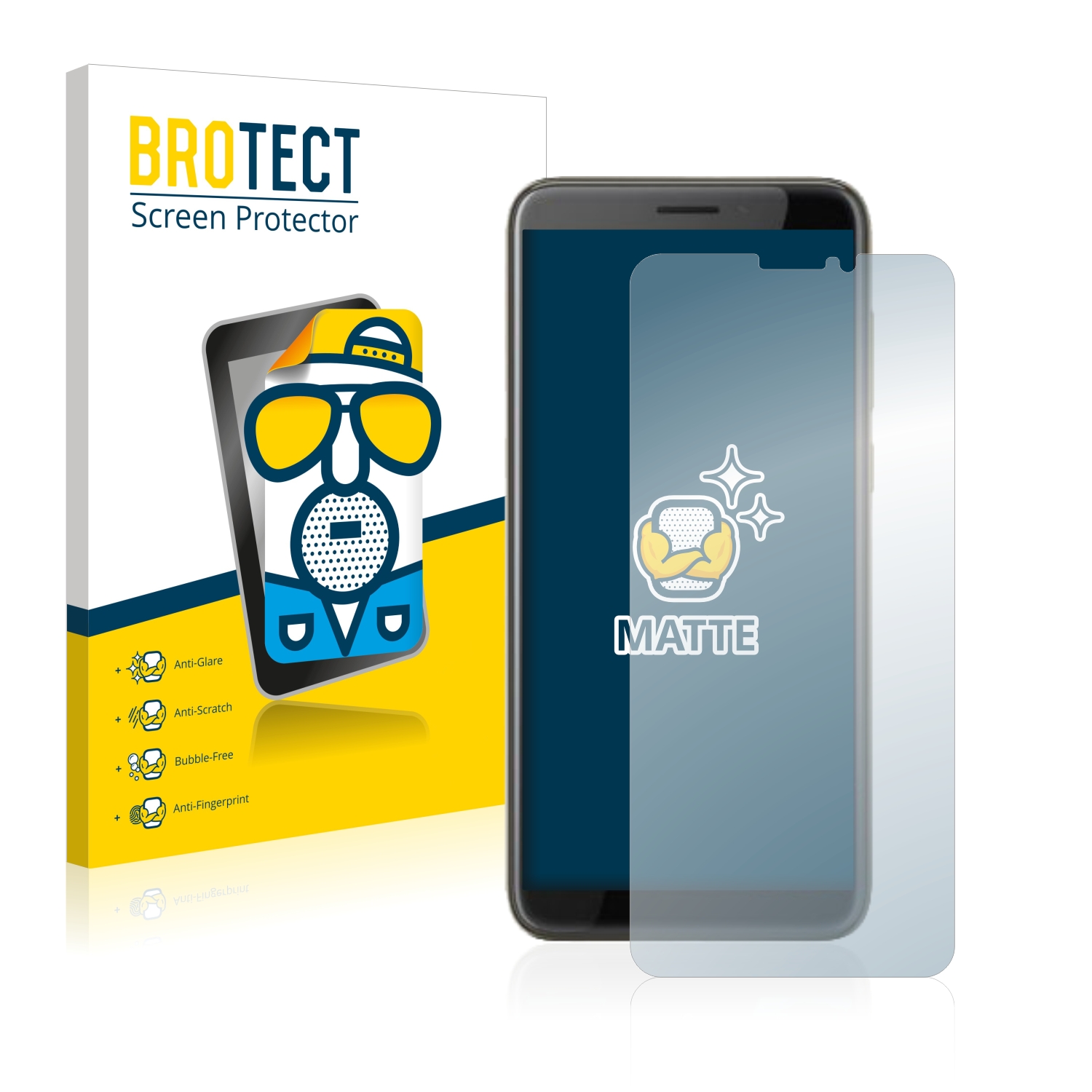 2x BROTECT Entspiegelungs-Folie pro HTC Desire 12