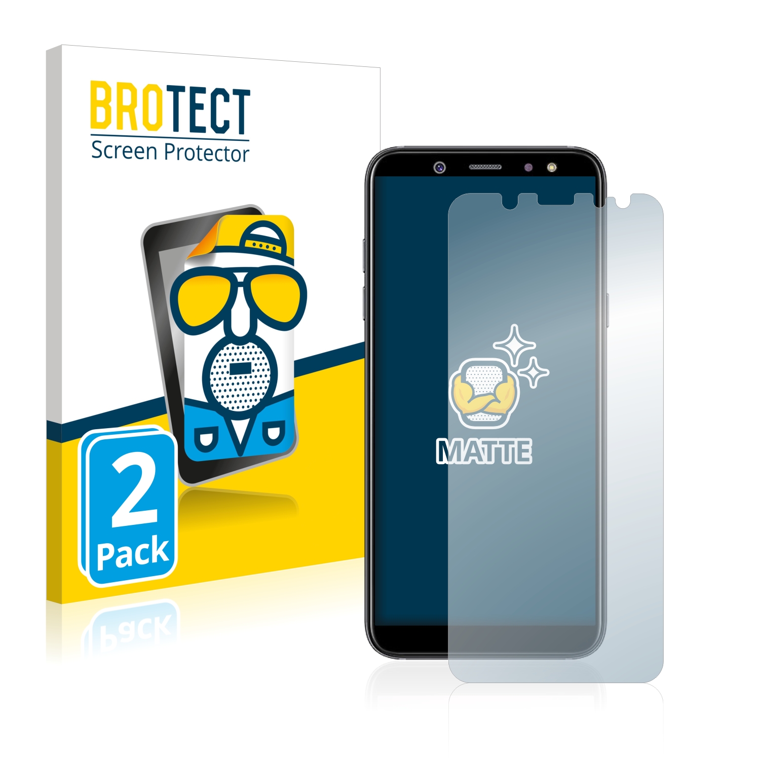 2x BROTECT Entspiegelungs-Folie pro Samsung Galaxy A6 2018