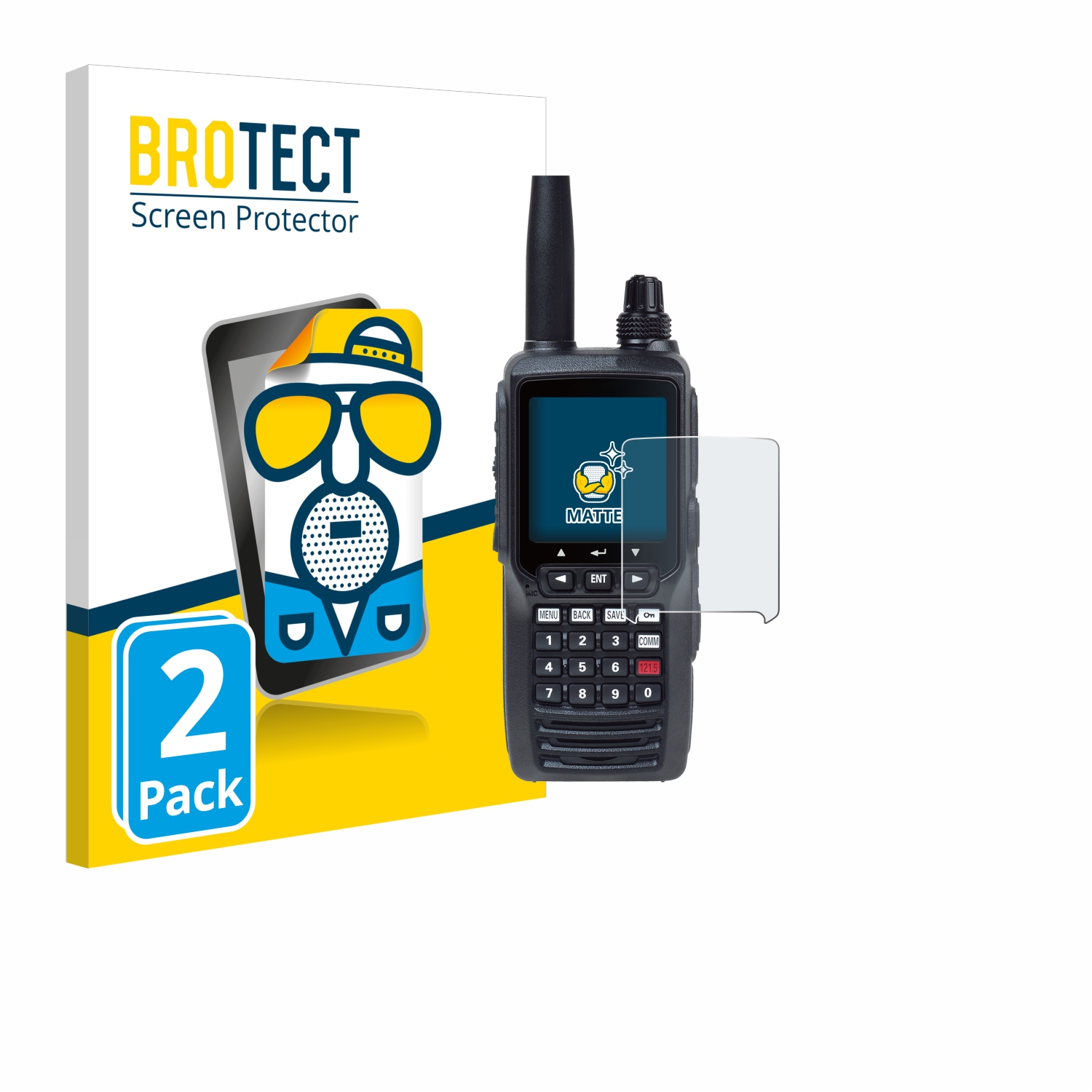 2x BROTECT Entspiegelungs-Folie pro Yaesu FTA-450