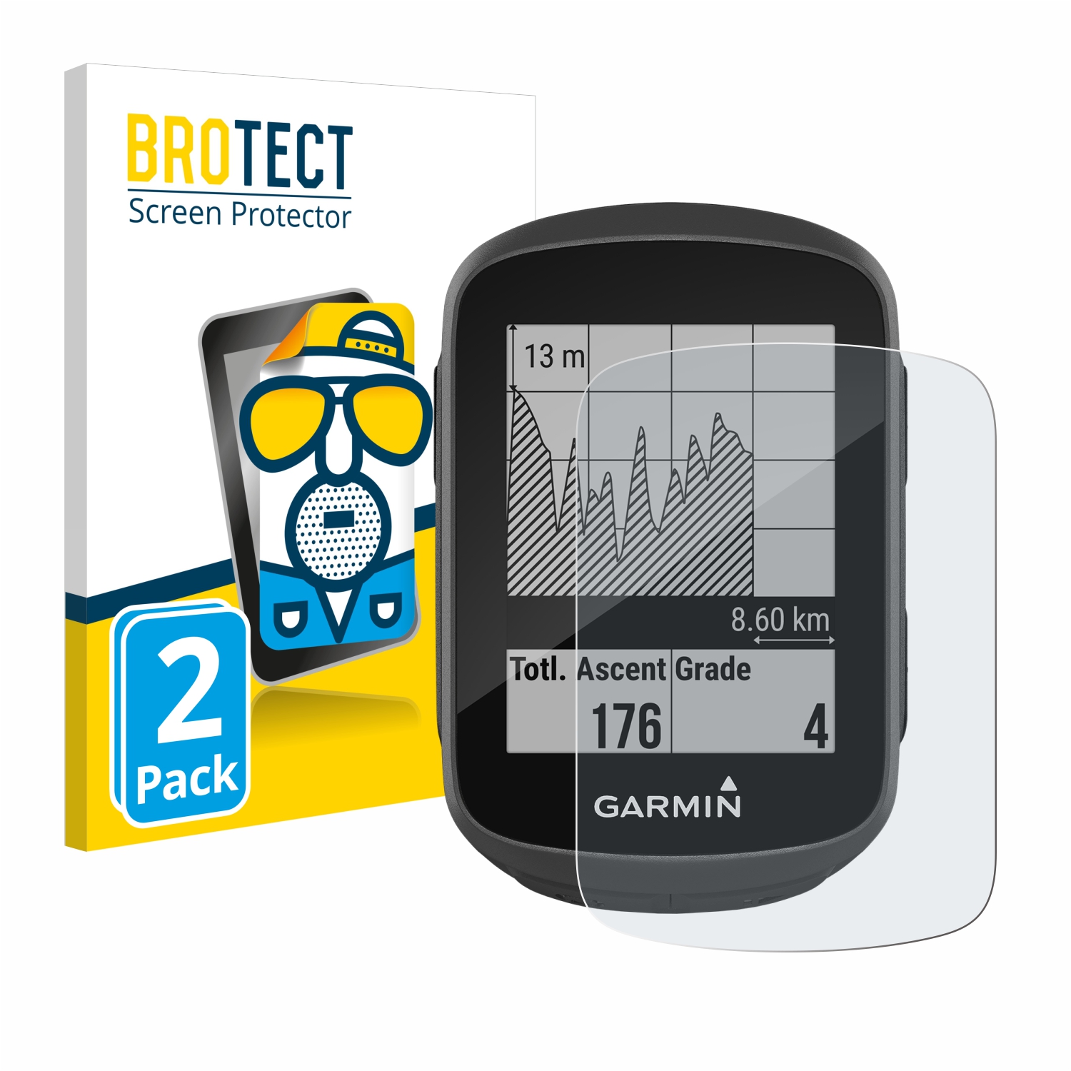 2x BROTECT Entspiegelungs-Folie pro Garmin Edge 130