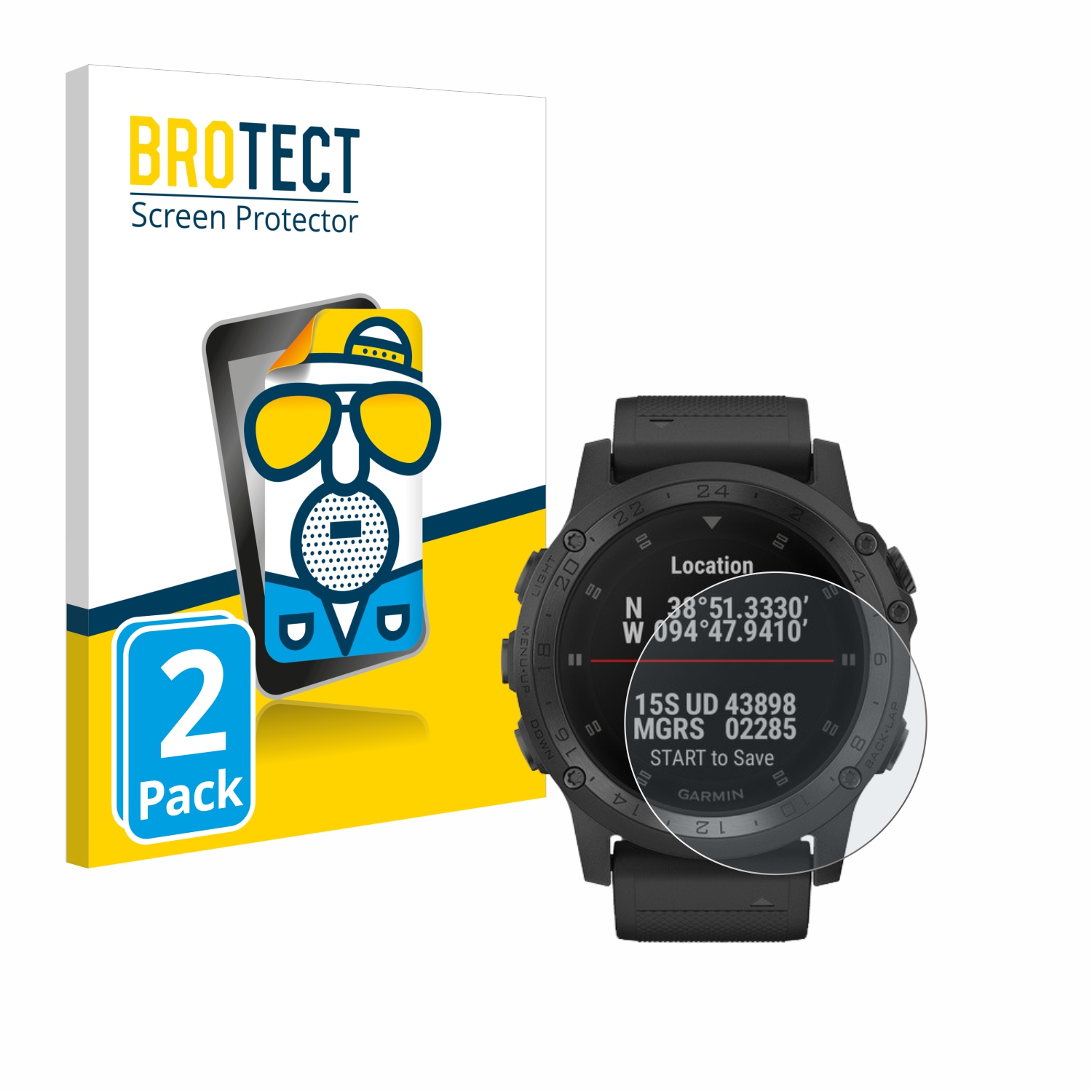 2x BROTECT Entspiegelungs-Folie pro Garmin Tactix Charlie