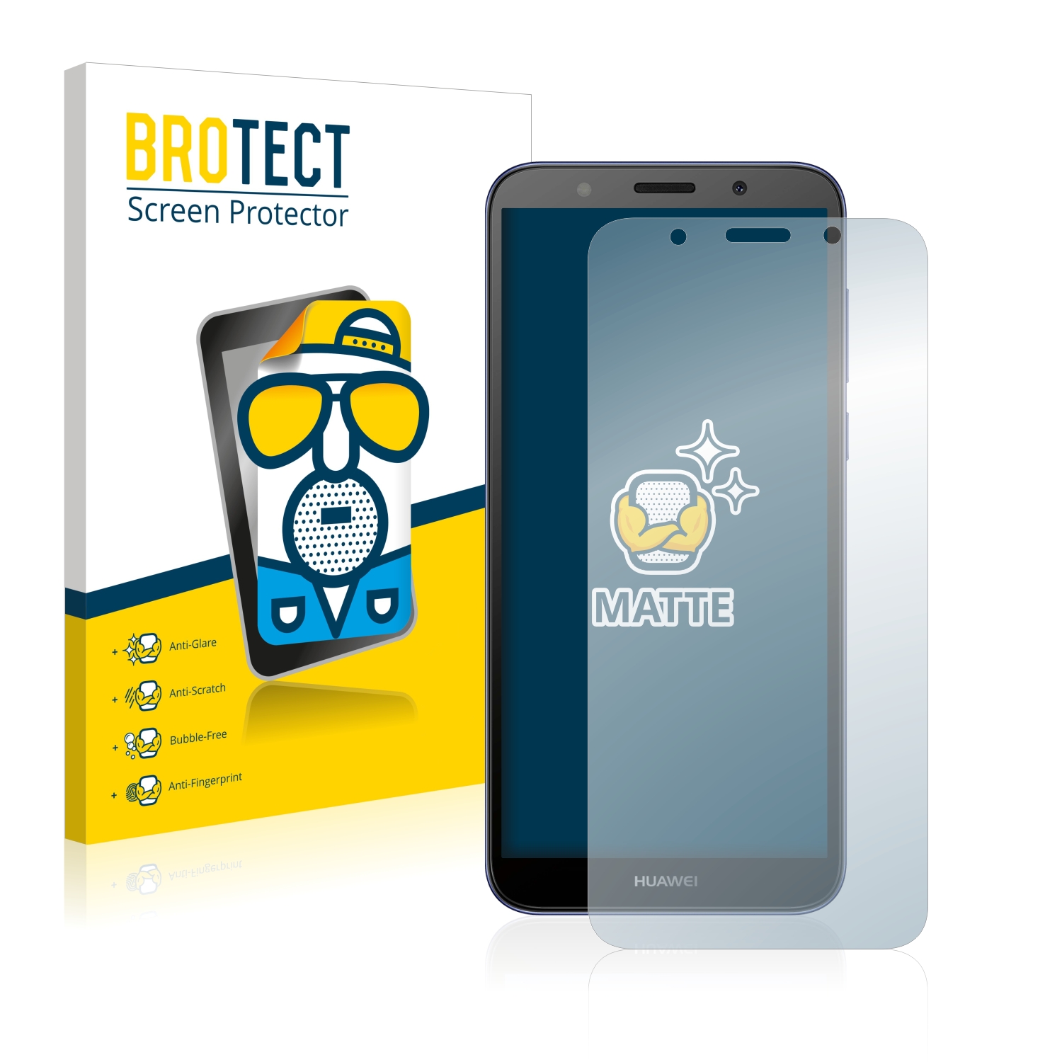 2x BROTECT Entspiegelungs-Folie pro Huawei Y5 2018