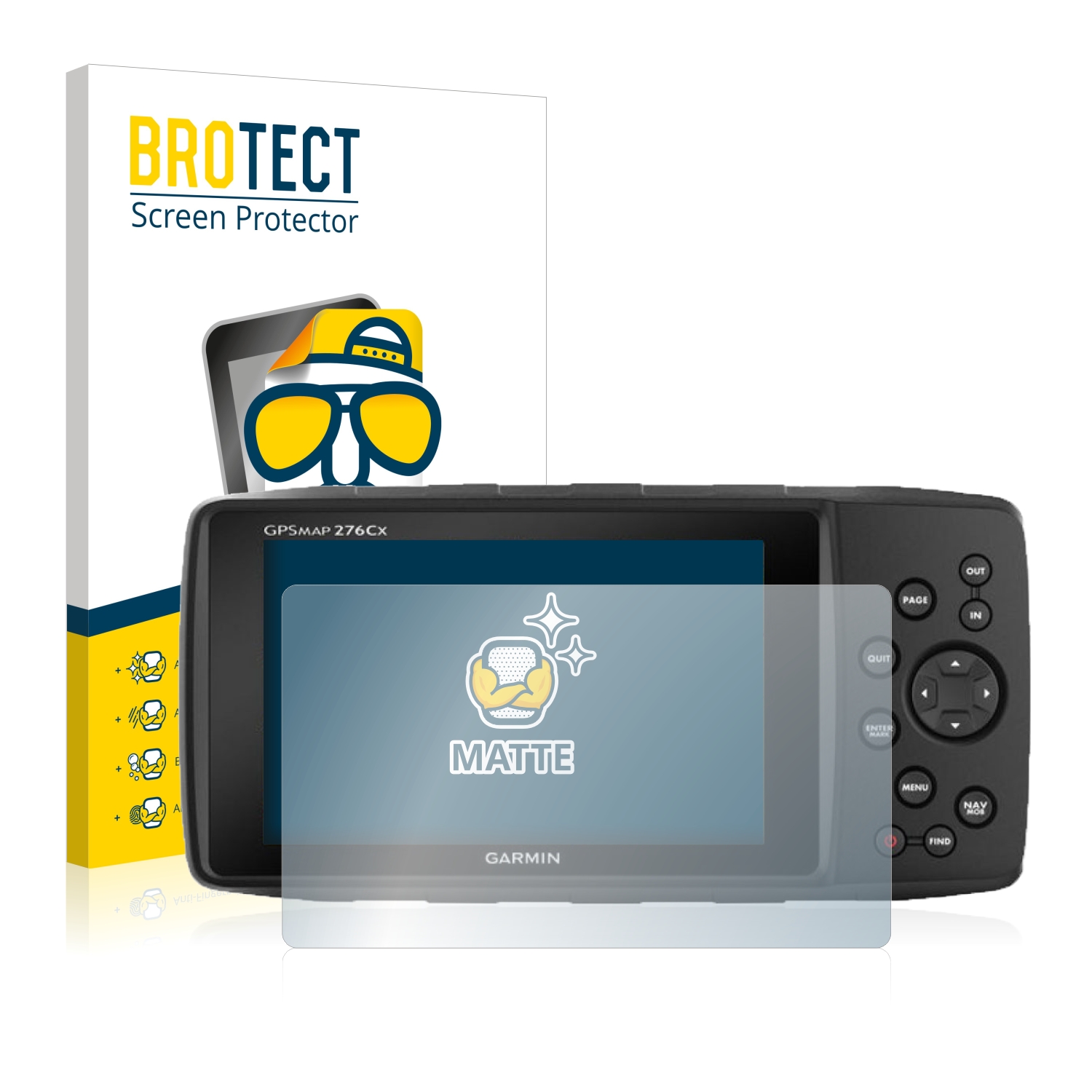 2x BROTECT Entspiegelungs-Folie pro Garmin GPSMAP 276Cx