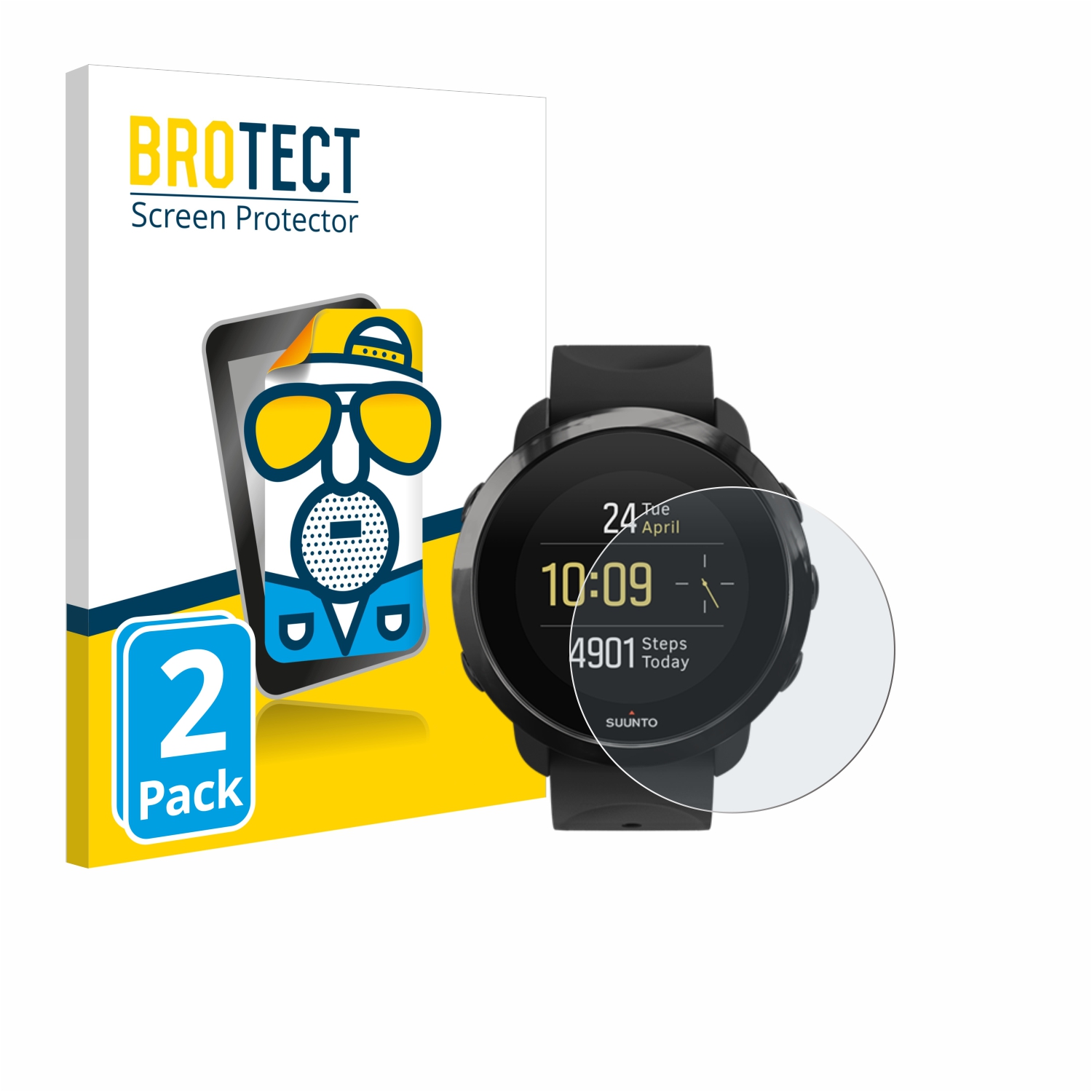 2x BROTECT Entspiegelungs-Folie pro Suunto 3 Fitness