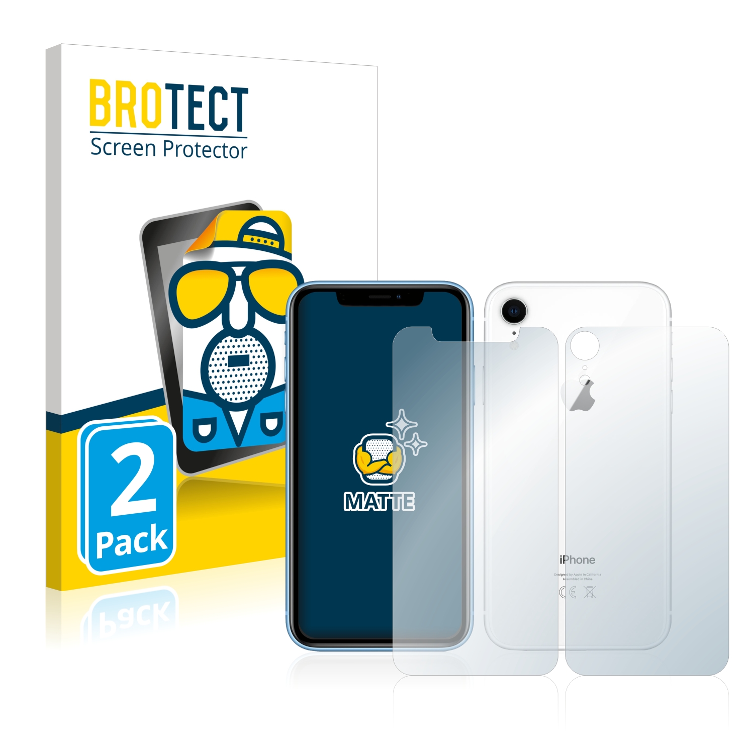 2x BROTECT Entspiegelungs-Folie pro Apple iPhone XR (displej+zadní strana)