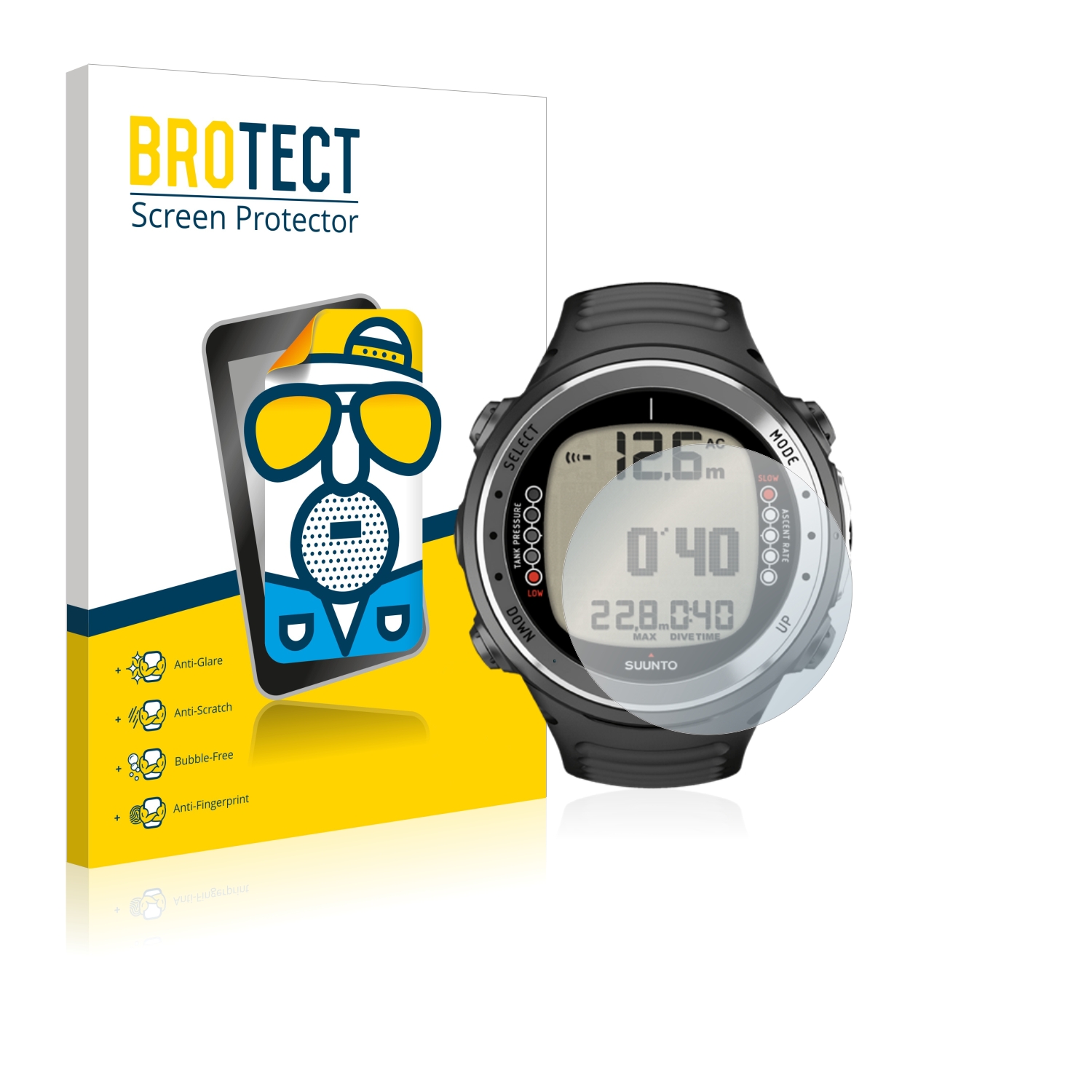 2x BROTECT Entspiegelungs-Folie pro Suunto D4I