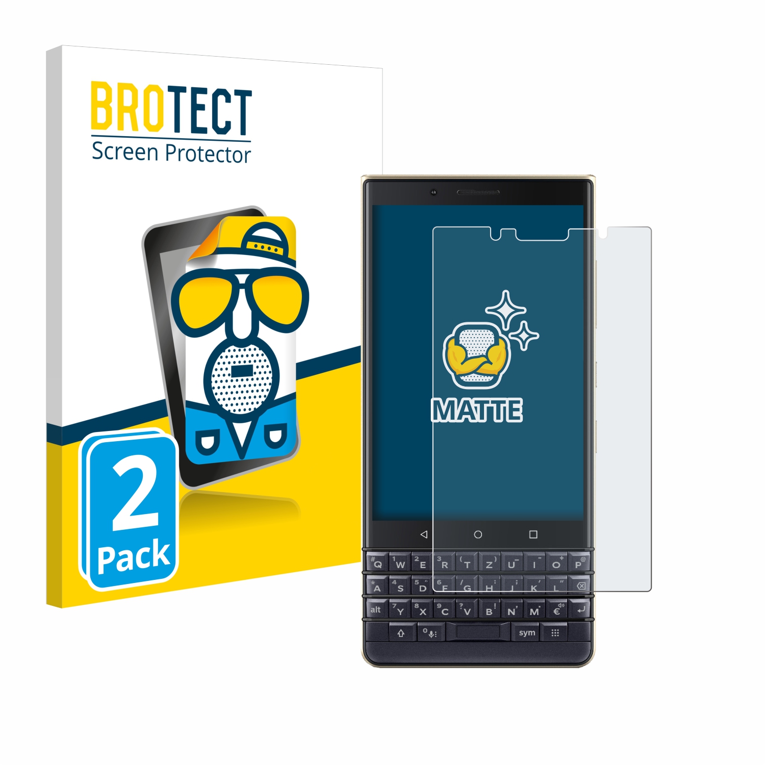 2x BROTECT Entspiegelungs-Folie pro BlackBerry Key2 LE