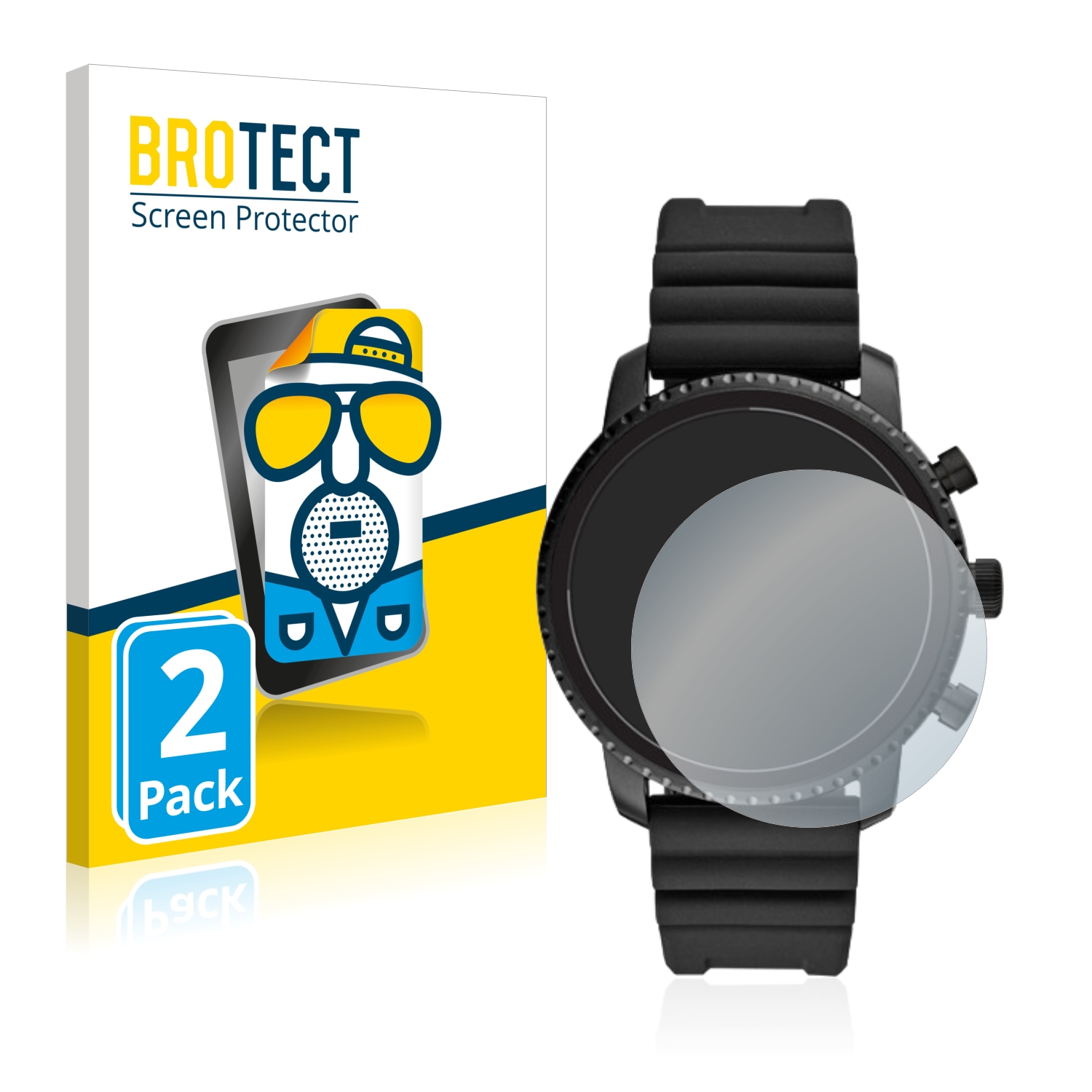 2x BROTECT Entspiegelungs-Folie pro Fossil Q Explorist HR (4.Gen)