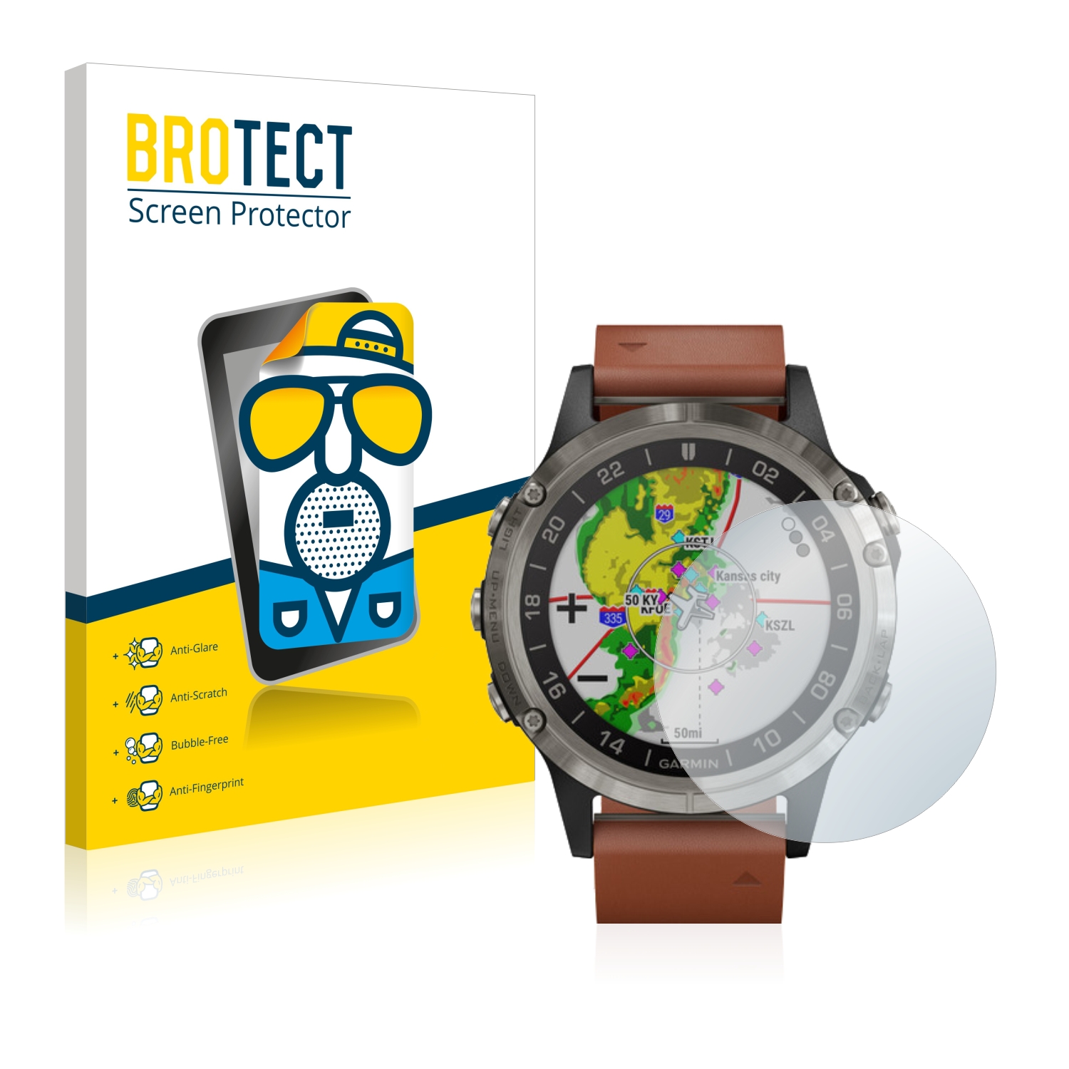 2x BROTECT Entspiegelungs-Folie pro Garmin D2 Delta