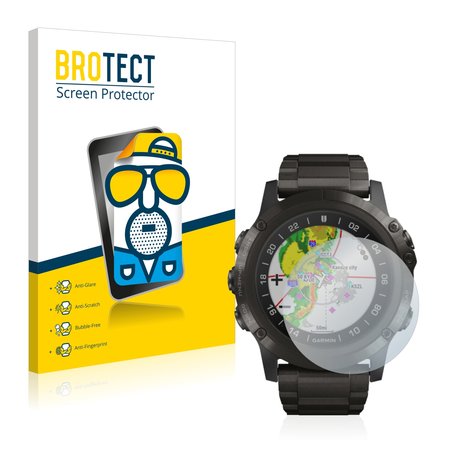 2x BROTECT Entspiegelungs-Folie pro Garmin D2 Delta PX