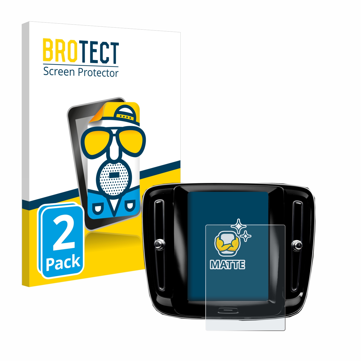 2x BROTECT Entspiegelungs-Folie pro Volvo XC40 Sensus Connect 8.7 2018-2020