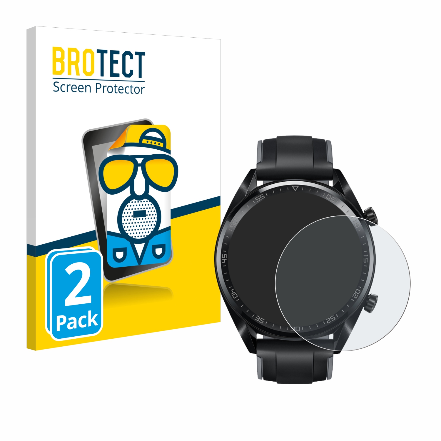 2x BROTECT Entspiegelungs-Folie pro Huawei Watch GT (46 mm) 2018