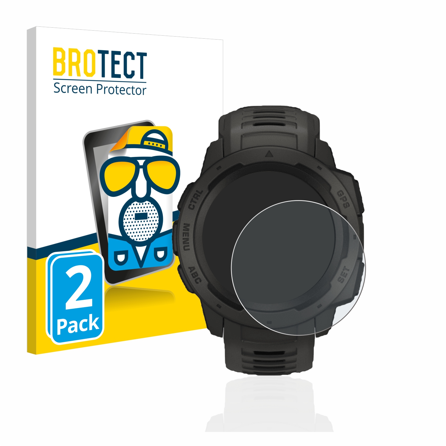 2x BROTECT Entspiegelungs-Folie pro Garmin Instinct