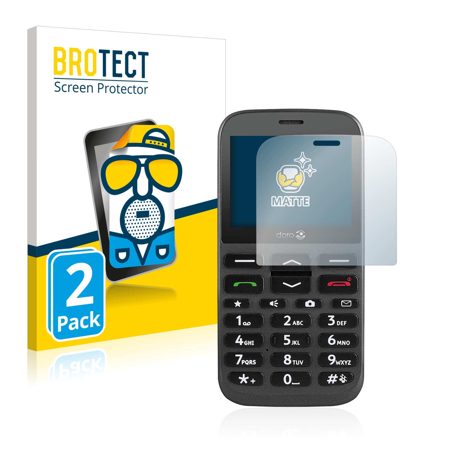 2x BROTECT Entspiegelungs-Folie pro Doro 1370