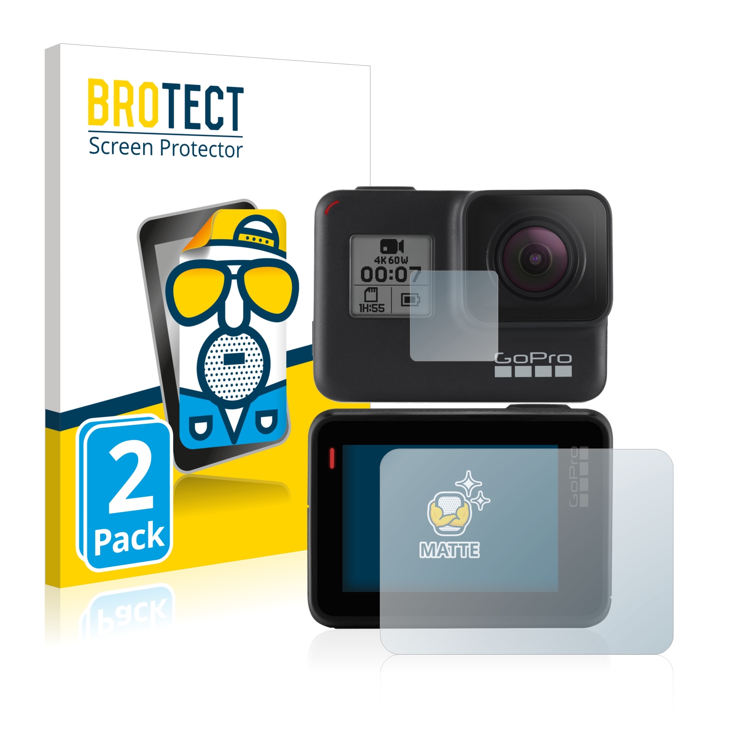 2x BROTECT Entspiegelungs-Folie pro GoPro Hero 7 Black