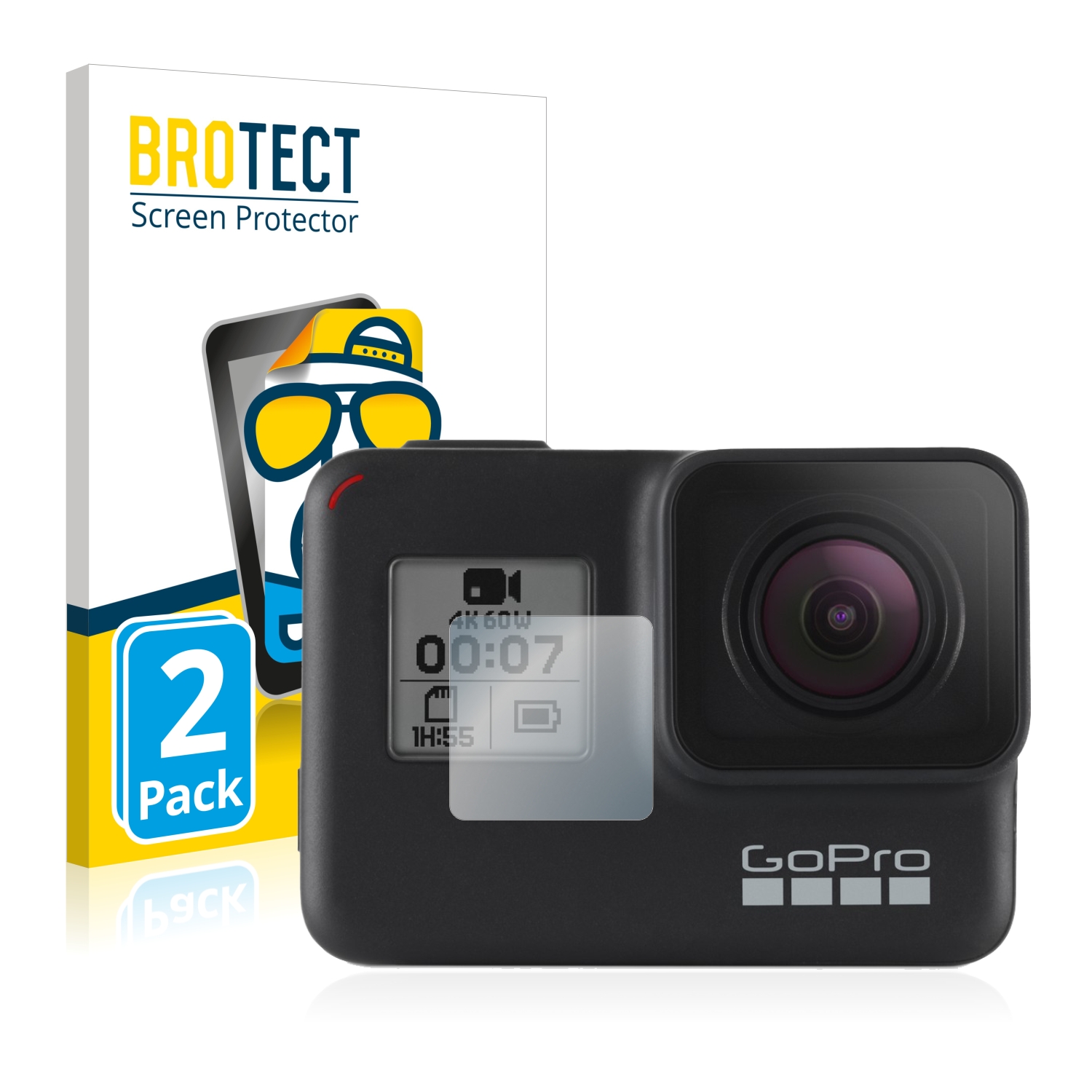 2x BROTECT Entspiegelungs-Folie pro GoPro Hero 7 Black (přední displej)