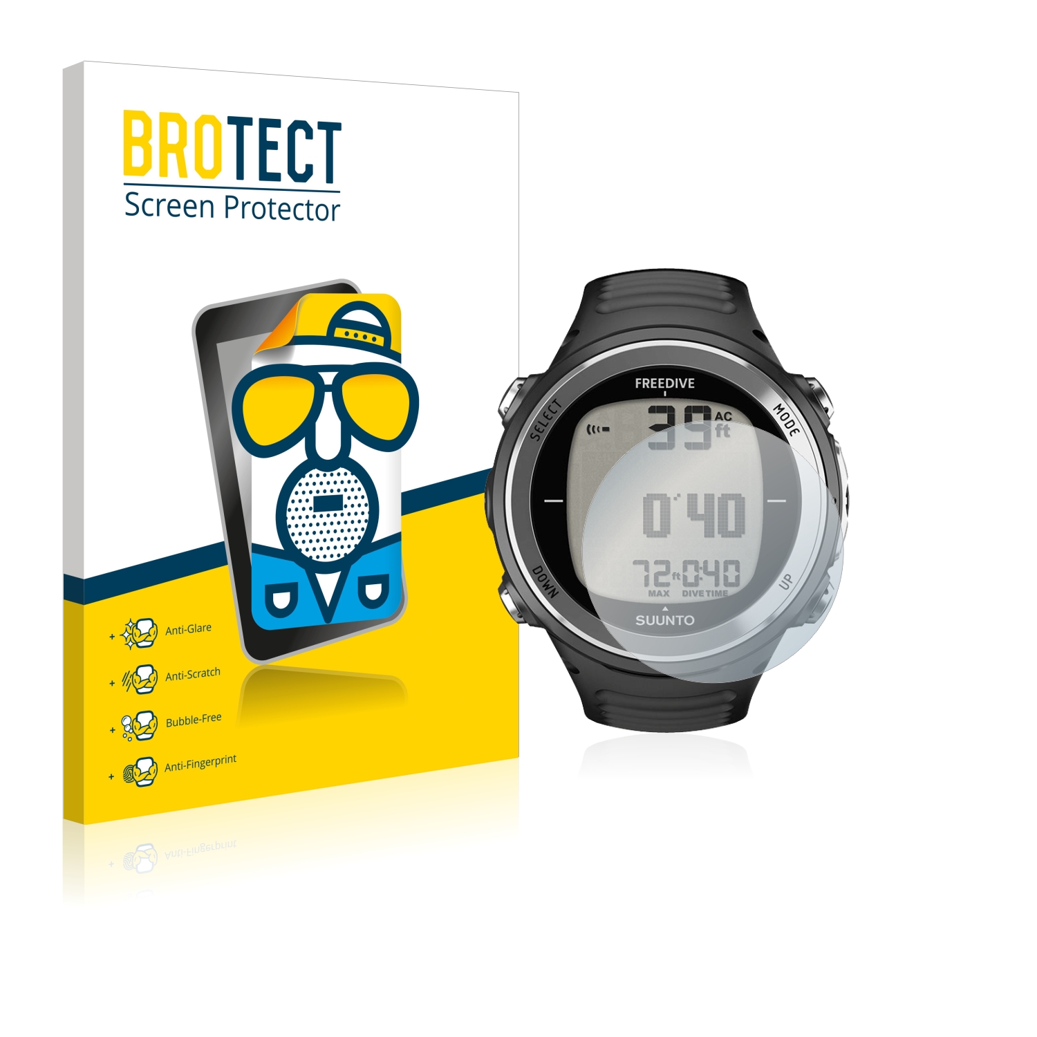 2x BROTECT Entspiegelungs-Folie pro Suunto D4F
