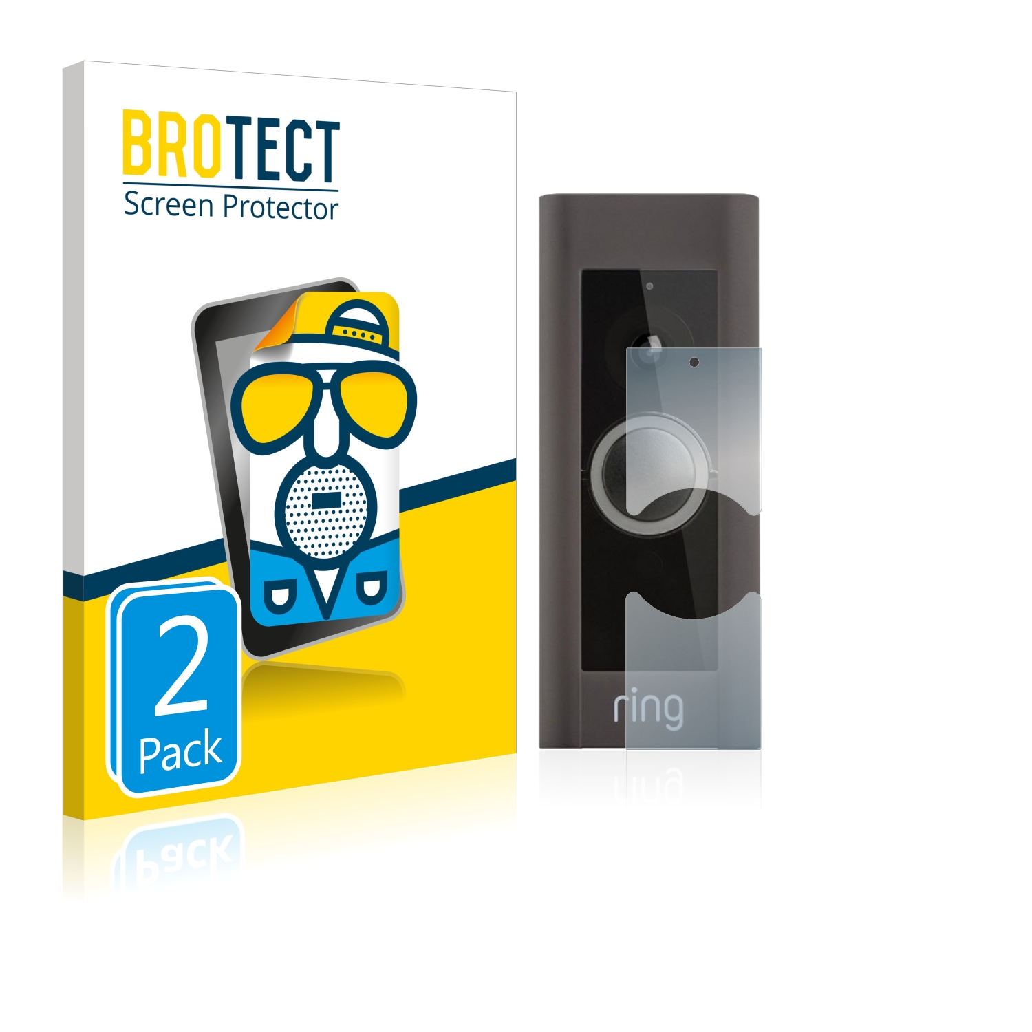 2x BROTECT Entspiegelungs-Folie pro Ring Video Doorbell Pro